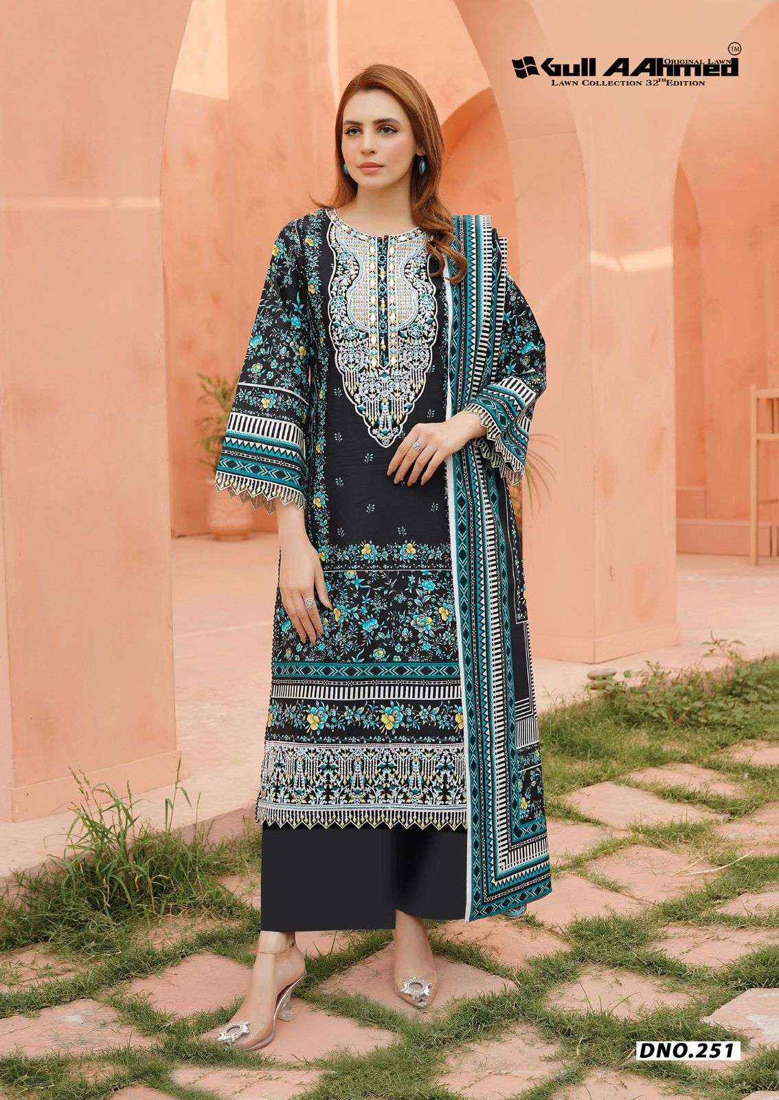 Gull Ahmed Lawn Collection Vol 32 Pakistani Dress Material Wholesale Price ( 6 Pcs Catalogue )