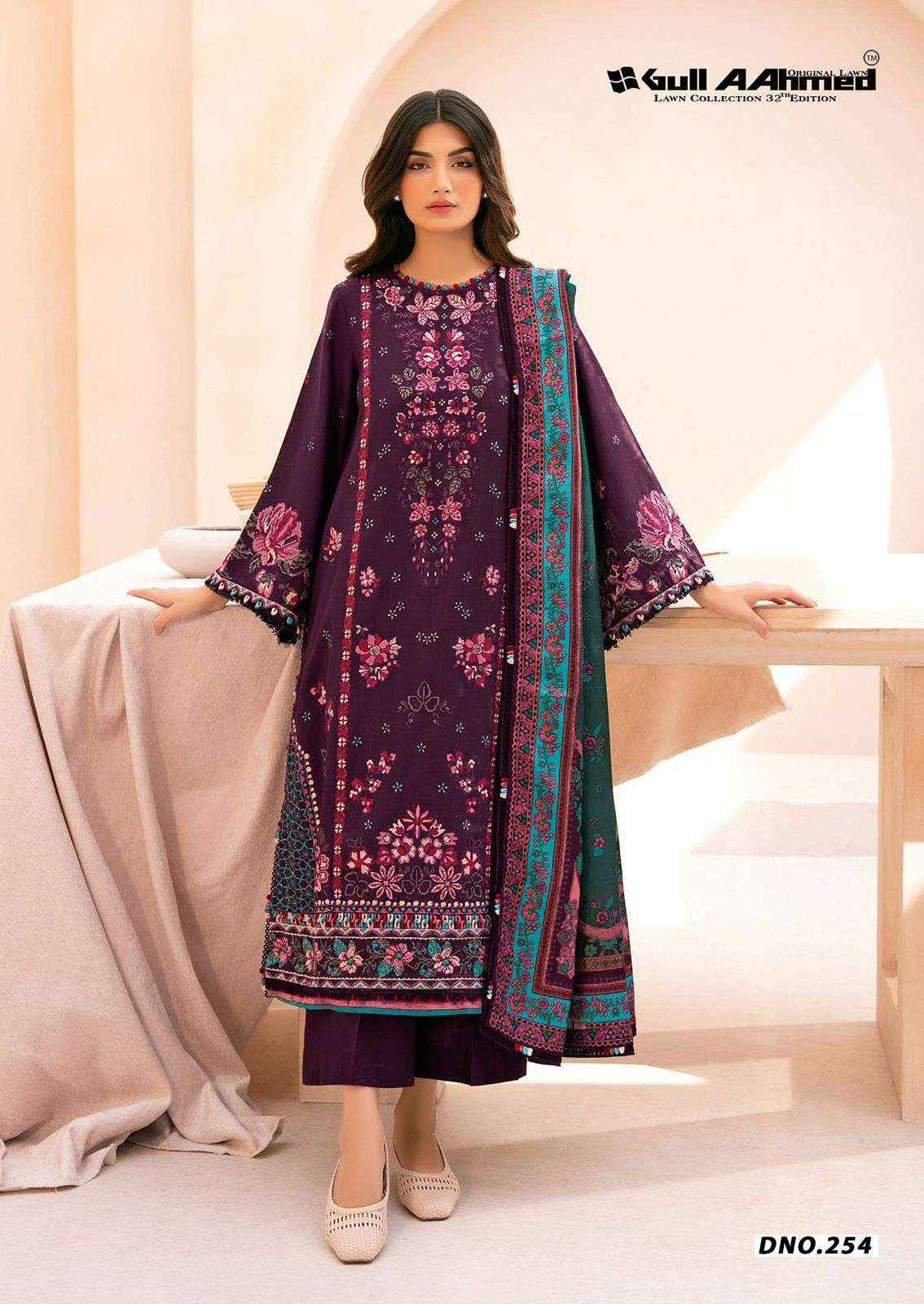 Gull Ahmed Lawn Collection Vol 32 Pakistani Dress Material Wholesale Price ( 6 Pcs Catalogue )