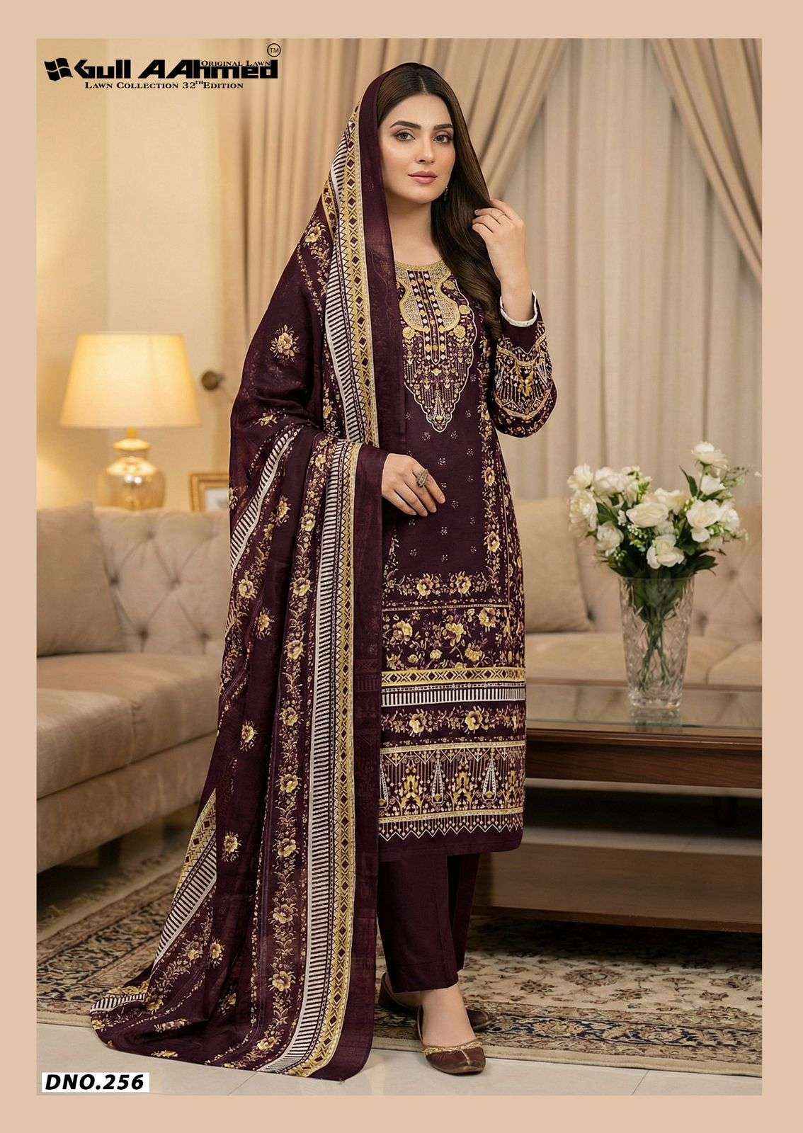 Gull Ahmed Lawn Collection Vol 32 Pakistani Dress Material Wholesale Price ( 6 Pcs Catalogue )