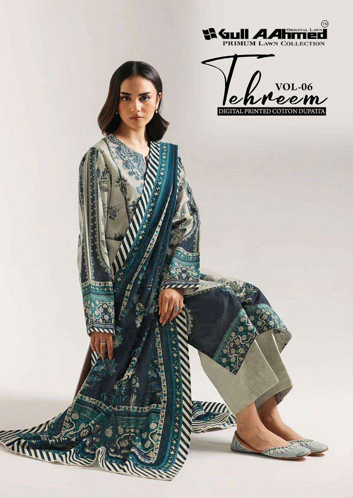 Gull Ahmed Tehreem Vol 6 Unstitch Cotton Ladies Dess Material Wholesale Price ( 6 Pcs Catalogue )