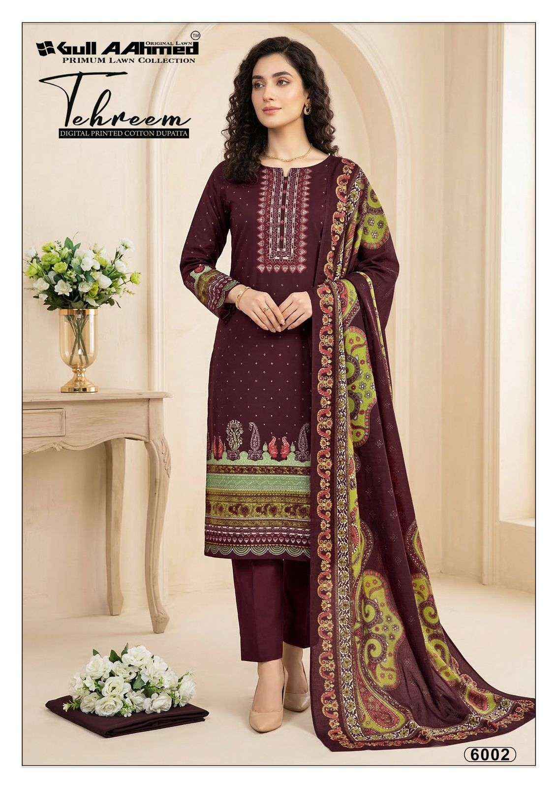 Gull Ahmed Tehreem Vol 6 Unstitch Cotton Ladies Dess Material Wholesale Price ( 6 Pcs Catalogue )