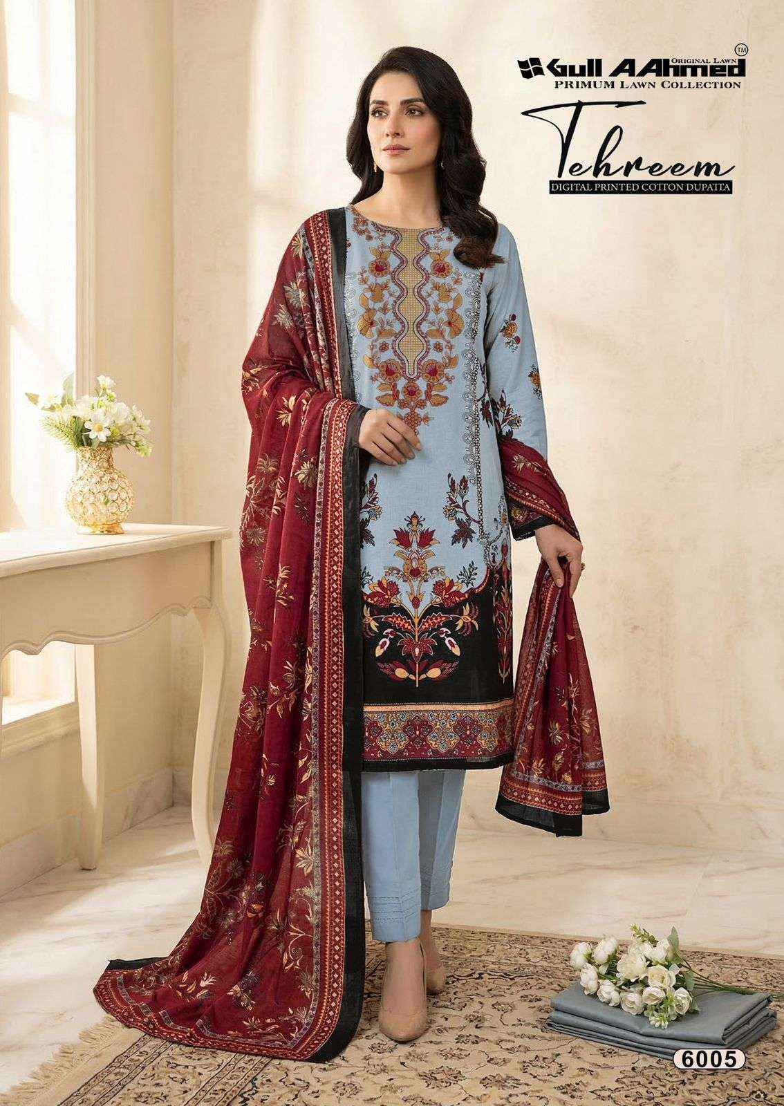 Gull Ahmed Tehreem Vol 6 Unstitch Cotton Ladies Dess Material Wholesale Price ( 6 Pcs Catalogue )