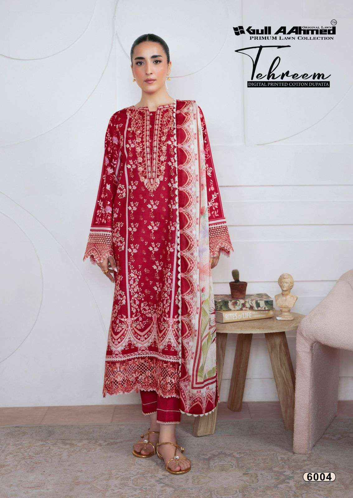 Gull Ahmed Tehreem Vol 6 Unstitch Cotton Ladies Dess Material Wholesale Price ( 6 Pcs Catalogue )