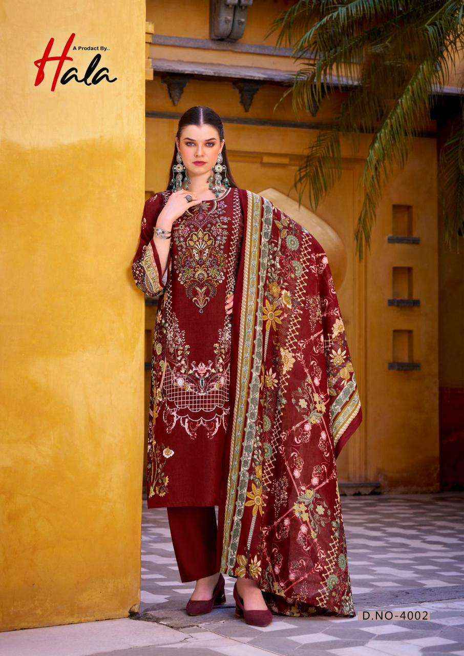 HALA AAYAT VOL 4 COTTON DIGITAL STYLE PRINT WITH FANCY EMBROIDERY WORK SUIT COLLECTION ( 8 PCS CATALOG )