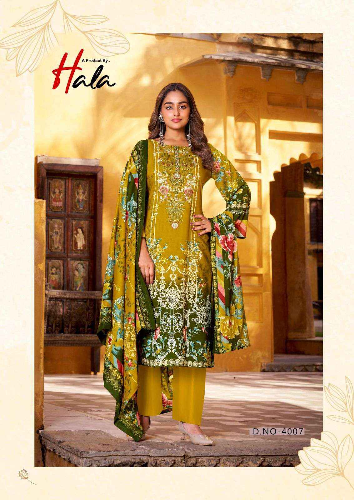 HALA AAYAT VOL 4 COTTON DIGITAL STYLE PRINT WITH FANCY EMBROIDERY WORK SUIT COLLECTION ( 8 PCS CATALOG )