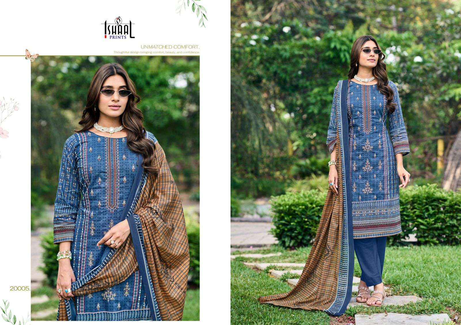 Ishaal Prints Embroidered Vol 20 Pure Lawn Dress Material Wholesale Collection  ( 10 Pcs Catalog )