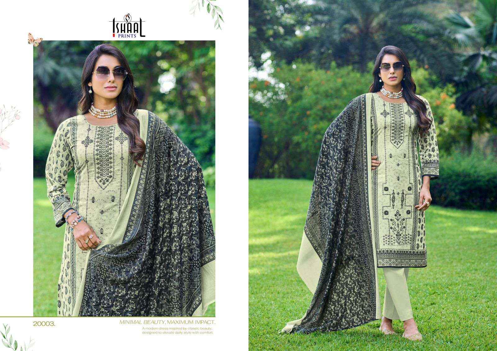 Ishaal Prints Embroidered Vol 20 Pure Lawn Dress Material Wholesale Collection  ( 10 Pcs Catalog )