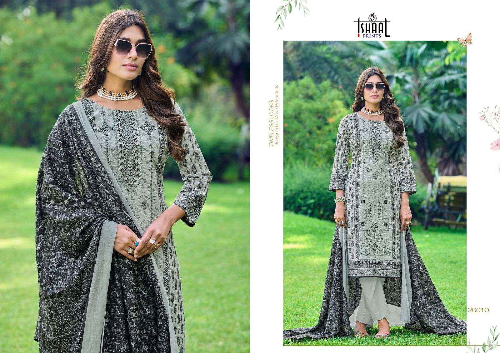Ishaal Prints Embroidered Vol 20 Pure Lawn Dress Material Wholesale Collection  ( 10 Pcs Catalog )