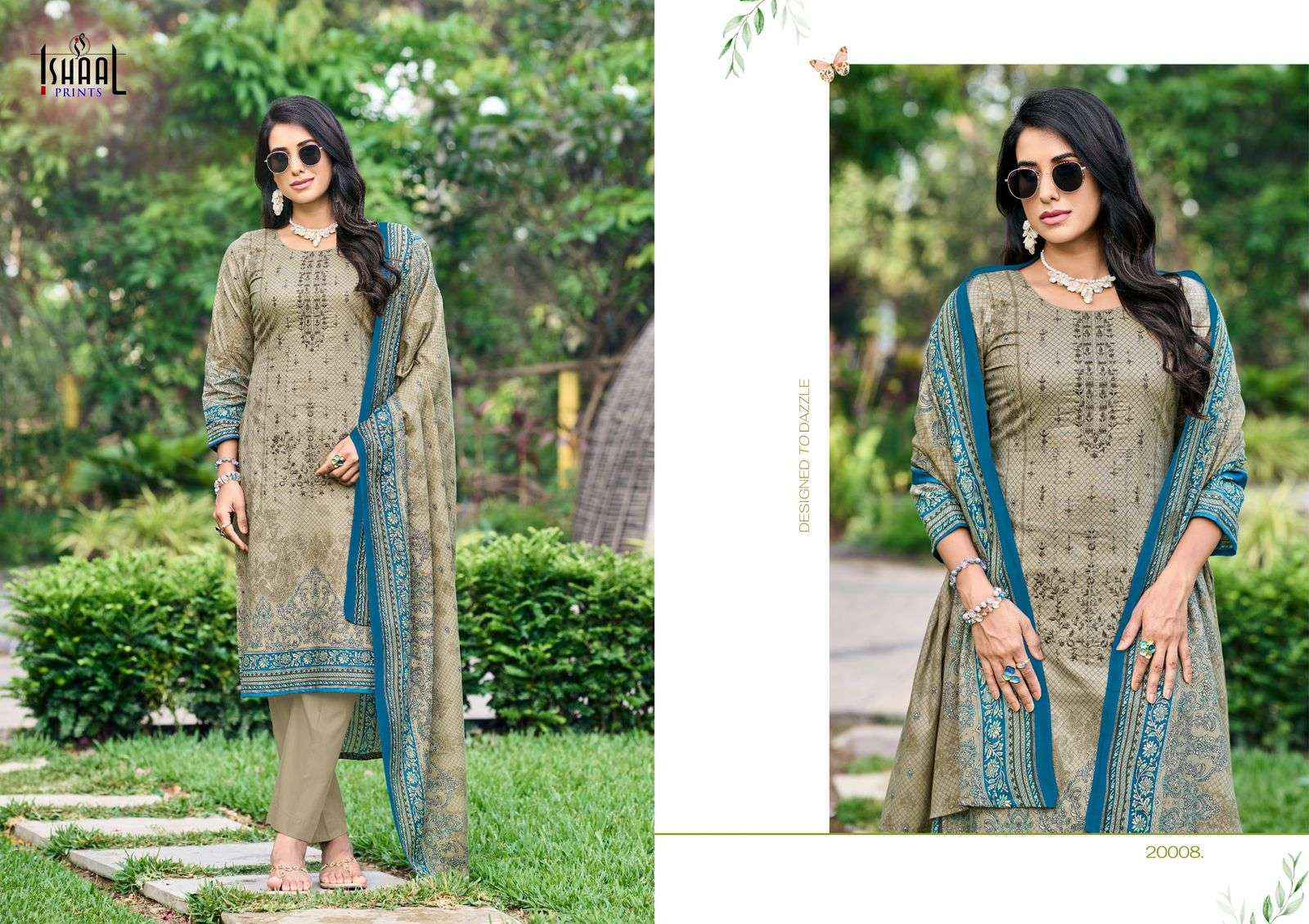 Ishaal Prints Embroidered Vol 20 Pure Lawn Dress Material Wholesale Collection  ( 10 Pcs Catalog )