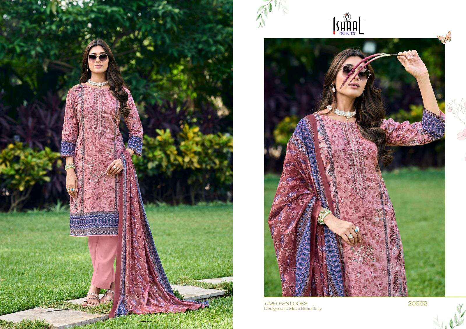 Ishaal Prints Embroidered Vol 20 Pure Lawn Dress Material Wholesale Collection  ( 10 Pcs Catalog )