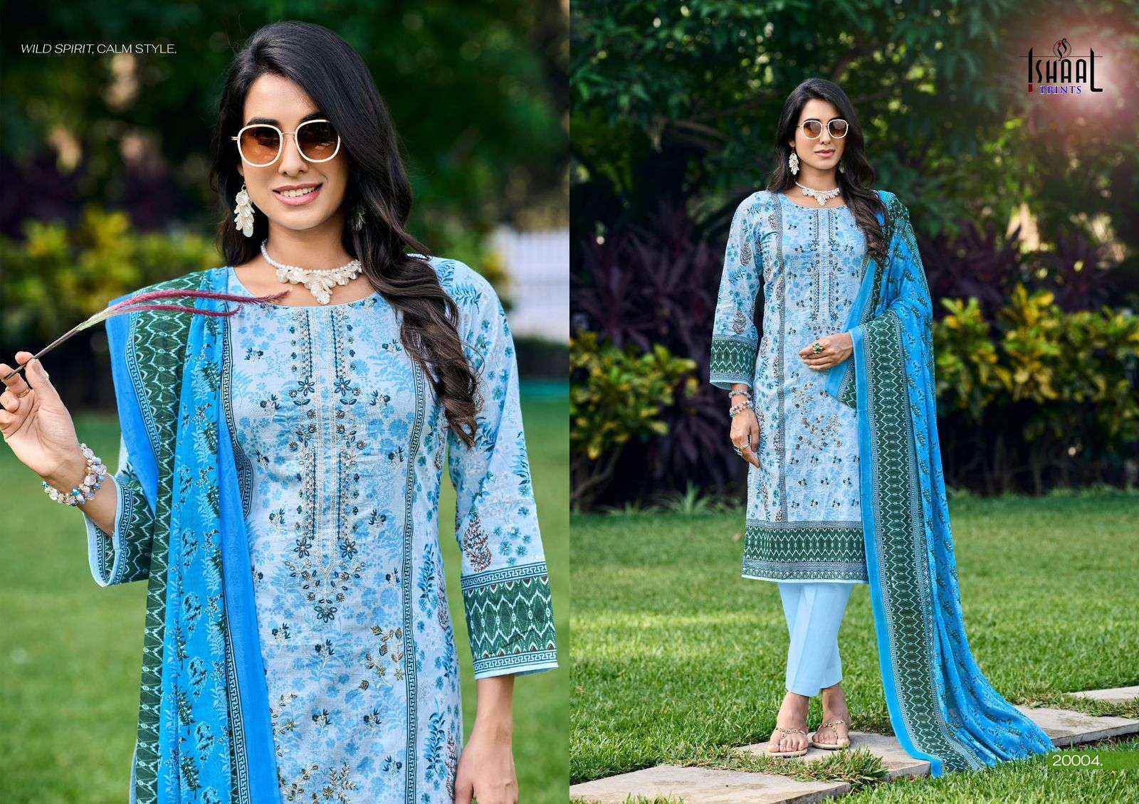 Ishaal Prints Embroidered Vol 20 Pure Lawn Dress Material Wholesale Collection  ( 10 Pcs Catalog )