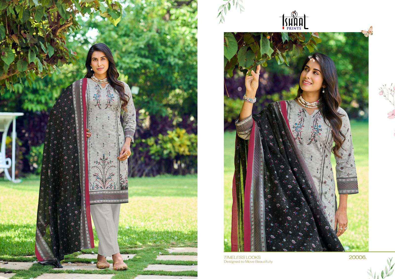 Ishaal Prints Embroidered Vol 20 Pure Lawn Dress Material Wholesale Collection  ( 10 Pcs Catalog )