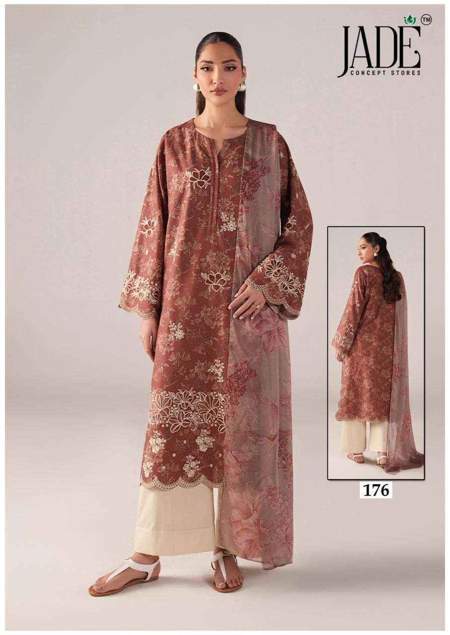 Jade Chevron Vol 18 Heavy Cotton Pakistani Style Dress Material Collection ( 6 Pcs Catalog )