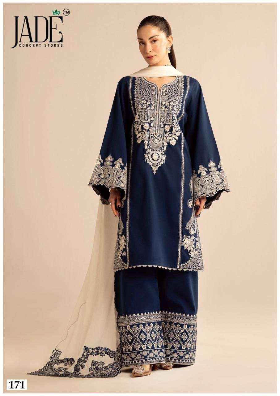 Jade Chevron Vol 18 Heavy Cotton Pakistani Style Dress Material Collection ( 6 Pcs Catalog )