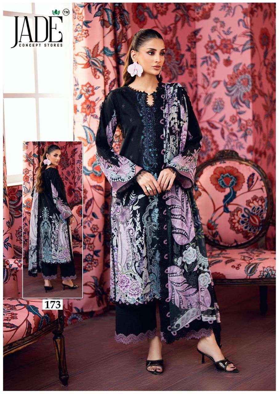Jade Chevron Vol 18 Heavy Cotton Pakistani Style Dress Material Collection ( 6 Pcs Catalog )