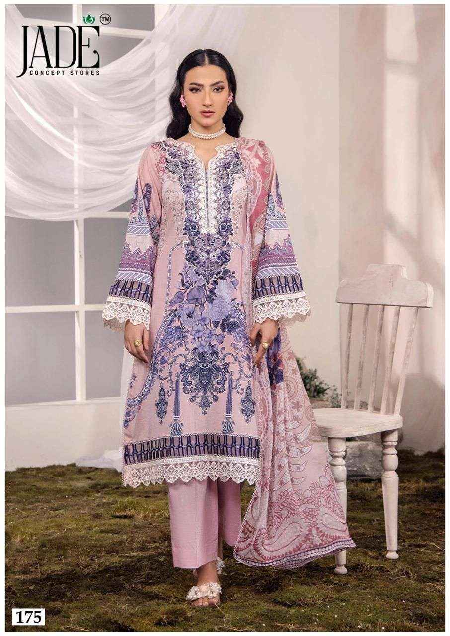 Jade Chevron Vol 18 Heavy Cotton Pakistani Style Dress Material Collection ( 6 Pcs Catalog )