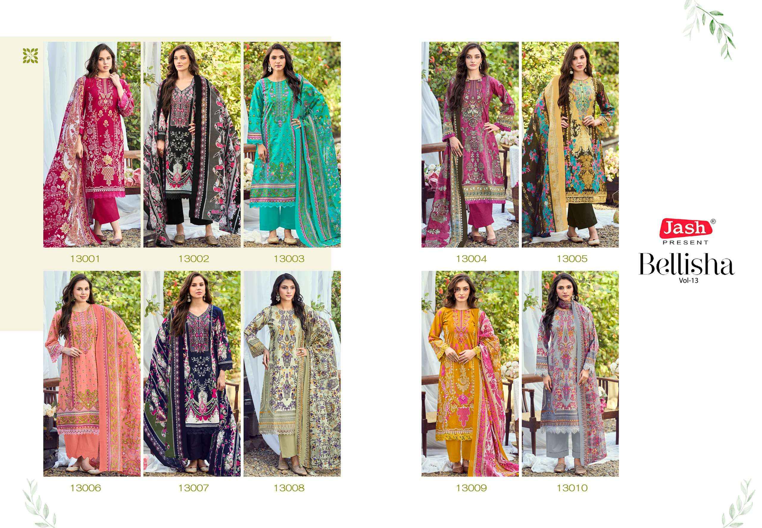 JASH BELLIZA VOL 13 COTTON DIGITAL PRINT DRESS MATERIAL ( 10 PCS  CATALOG )