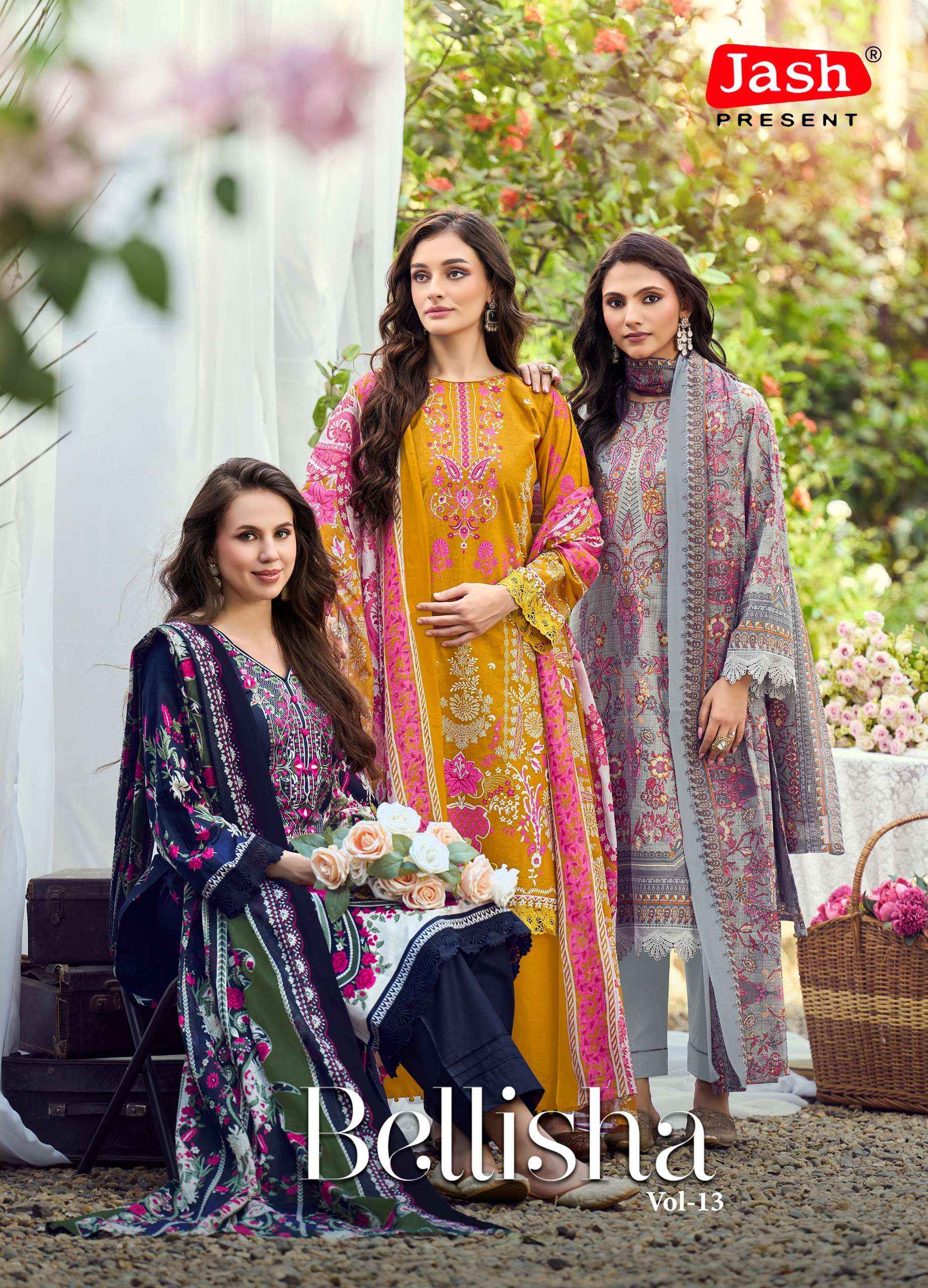 JASH BELLIZA VOL 13 COTTON DIGITAL PRINT DRESS MATERIAL ( 10 PCS  CATALOG )