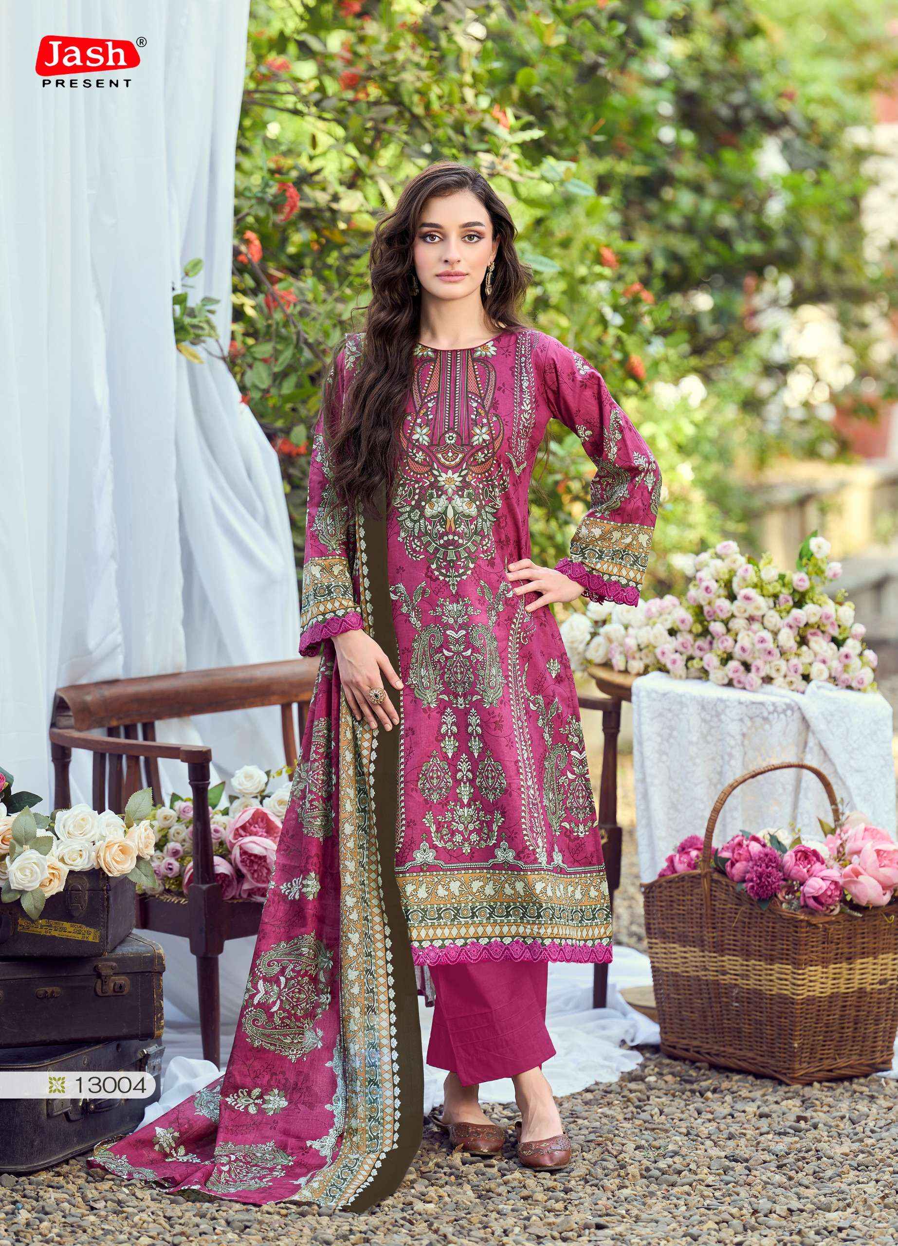 JASH BELLIZA VOL 13 COTTON DIGITAL PRINT DRESS MATERIAL ( 10 PCS  CATALOG )