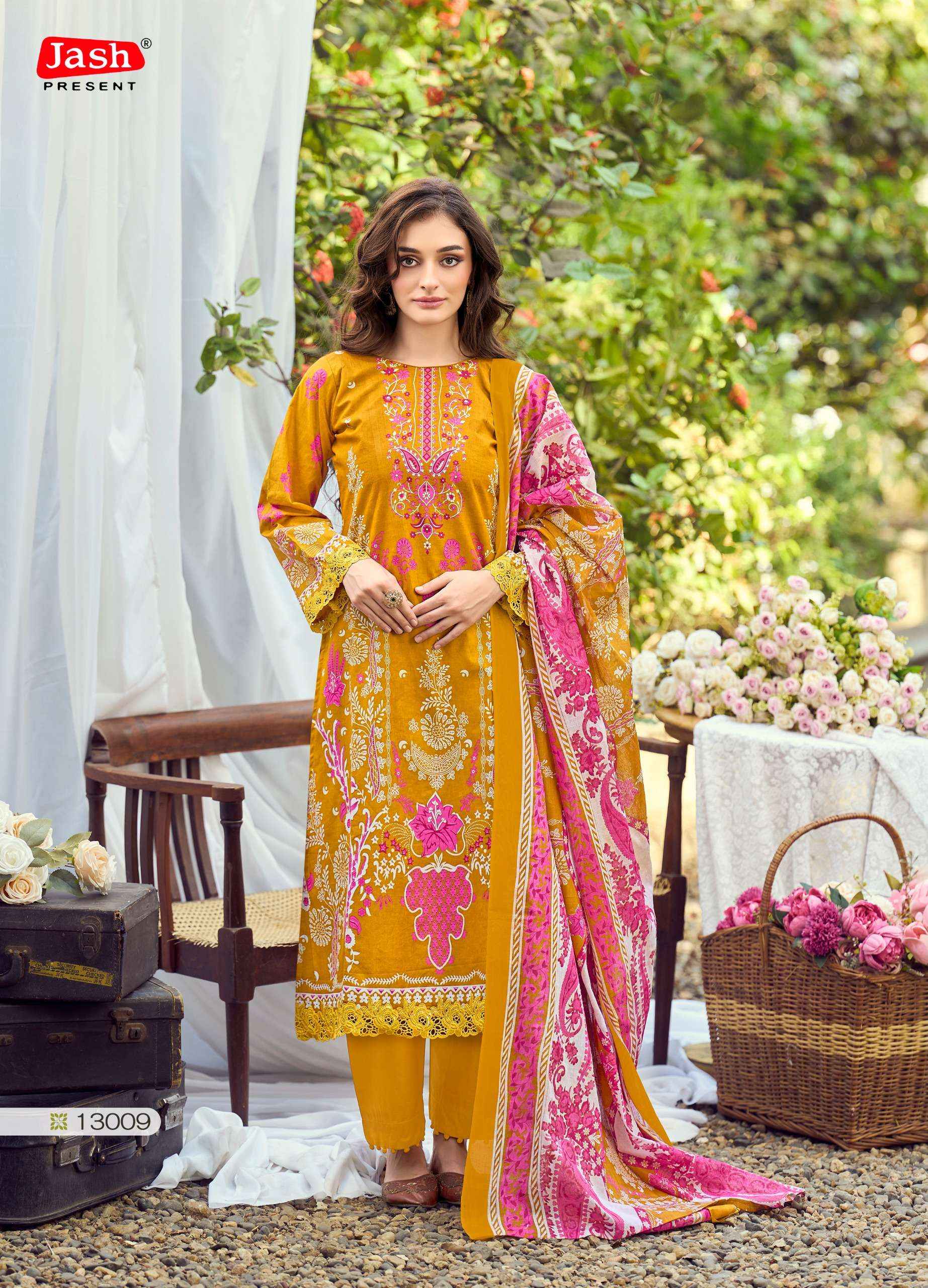 JASH BELLIZA VOL 13 COTTON DIGITAL PRINT DRESS MATERIAL ( 10 PCS  CATALOG )