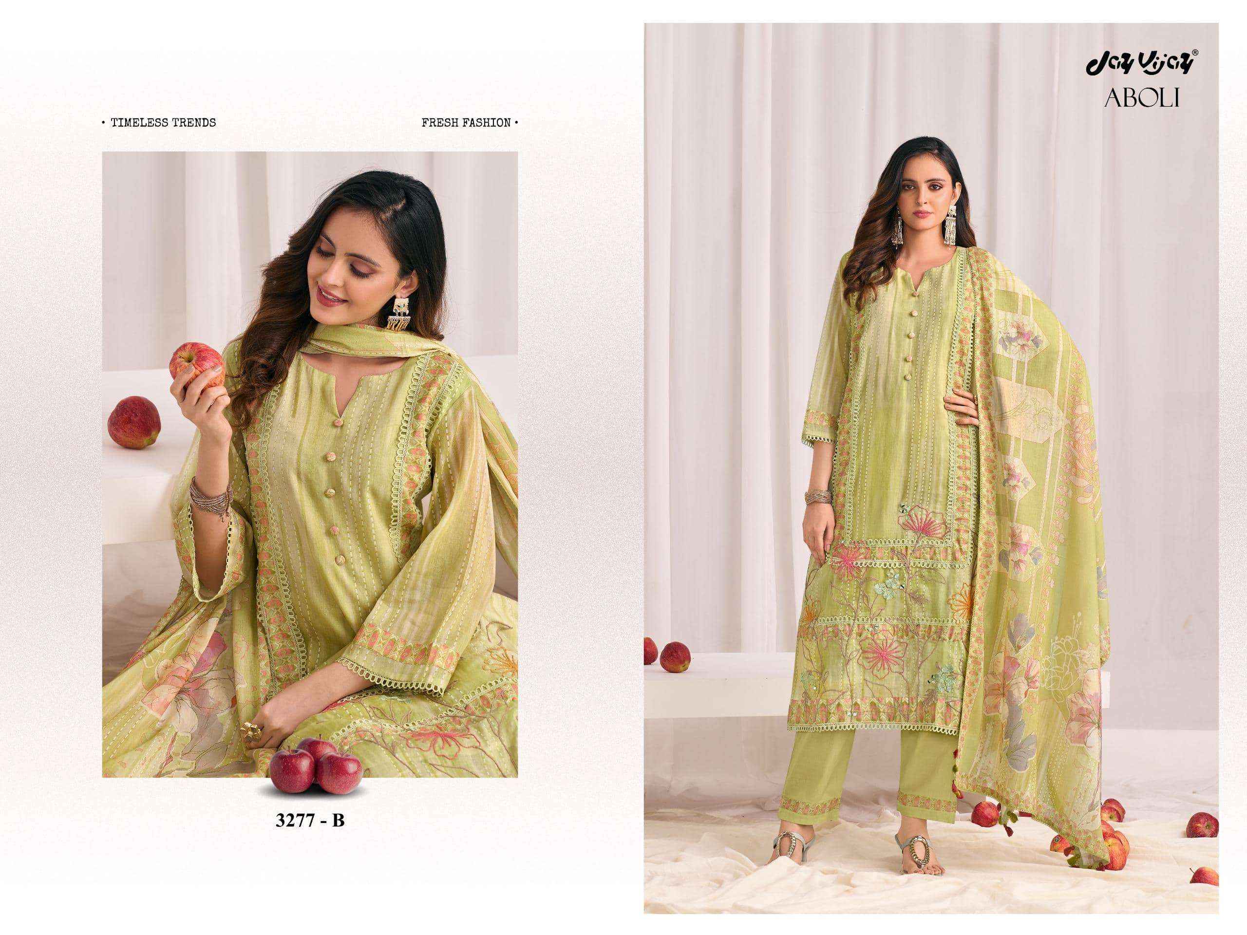 Jay Vijay Aboli 3277 Latest Designs Cotton Dress Material Collection ( 4 Pcs Catalog )