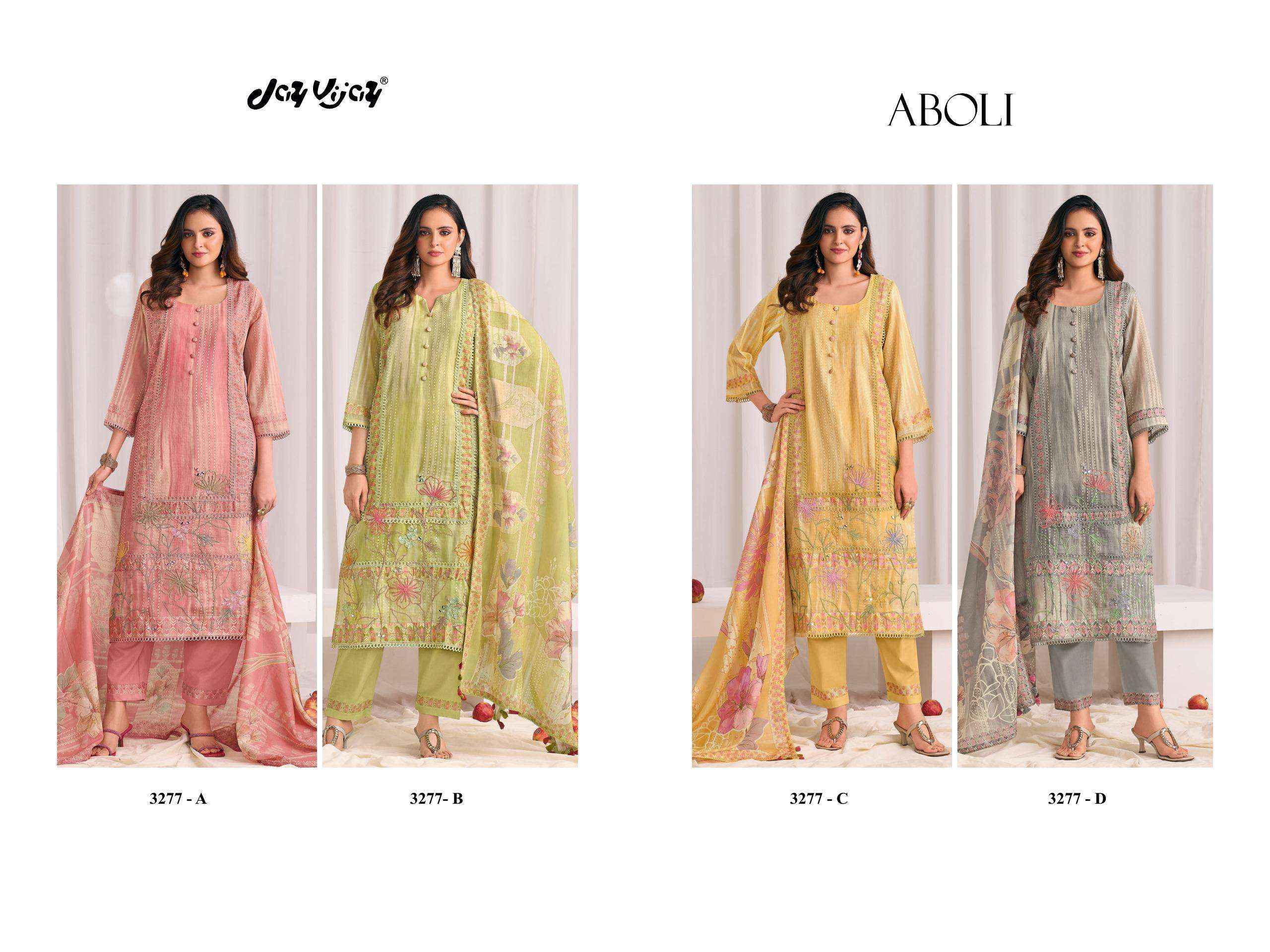 Jay Vijay Aboli 3277 Latest Designs Cotton Dress Material Collection ( 4 Pcs Catalog )