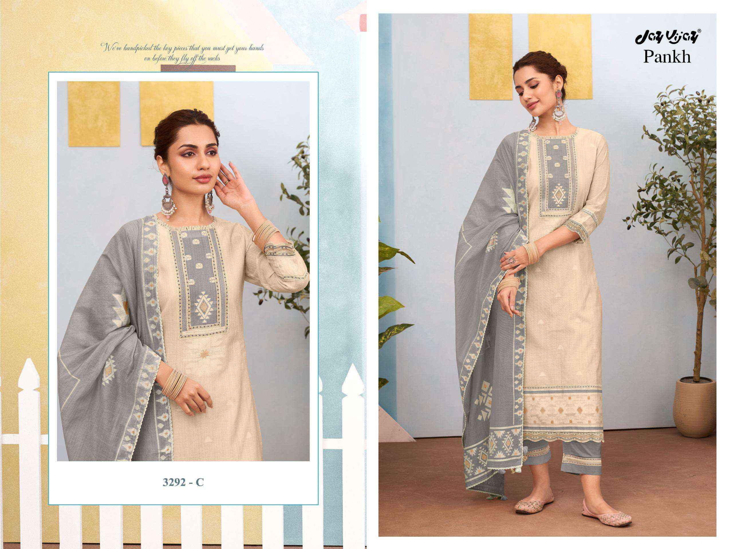 Jay Vijay Pankh 3292 Latest Design Cotton Dress Material Wholesale Collection ( 4 Pcs Catalog )