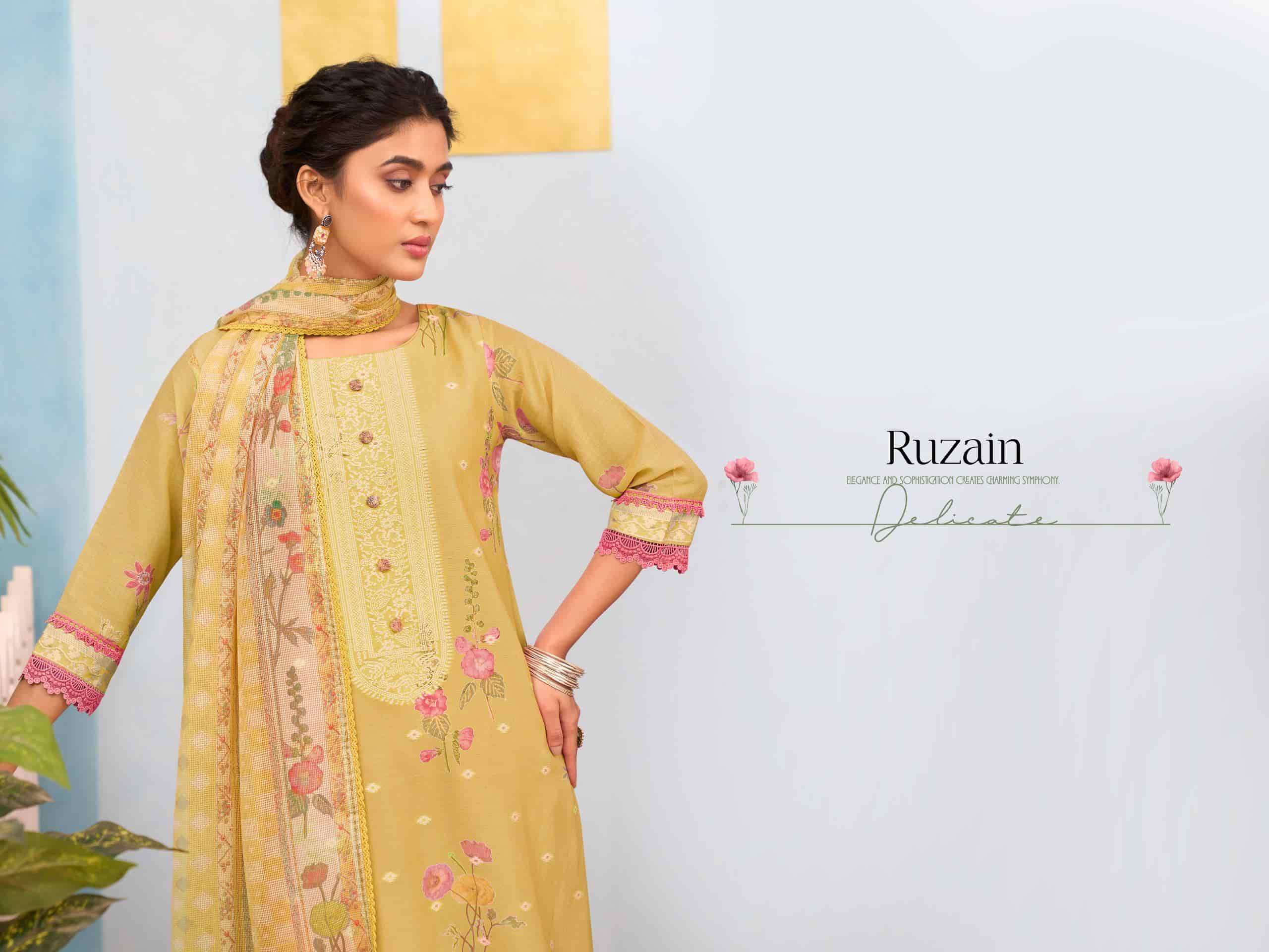Jay Vijay Ruzain 3289 Pure Linen Jacquard Designer Dress Material Wholesale Collection ( 4 Pcs Catalog )