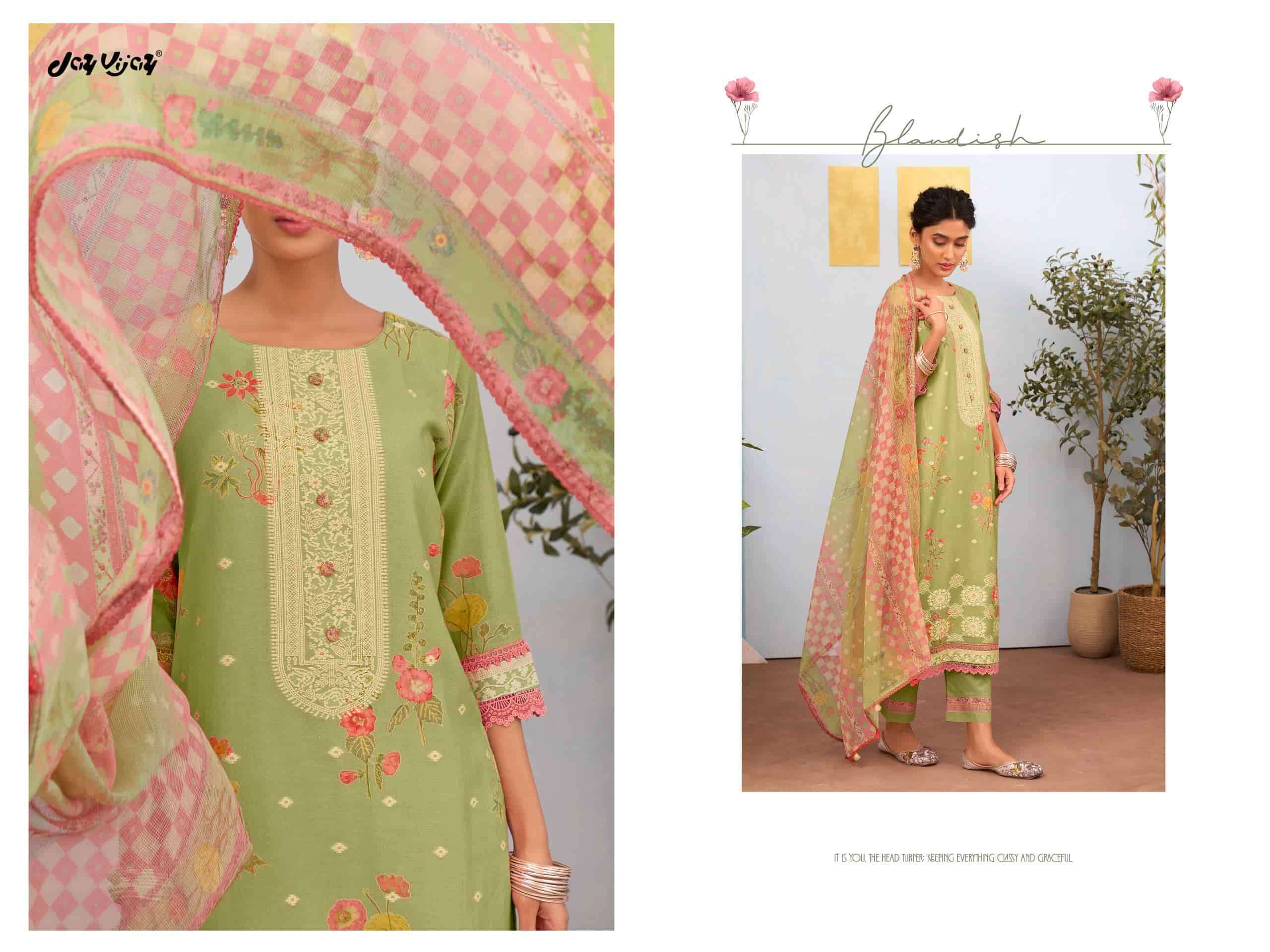 Jay Vijay Ruzain 3289 Pure Linen Jacquard Designer Dress Material Wholesale Collection ( 4 Pcs Catalog )