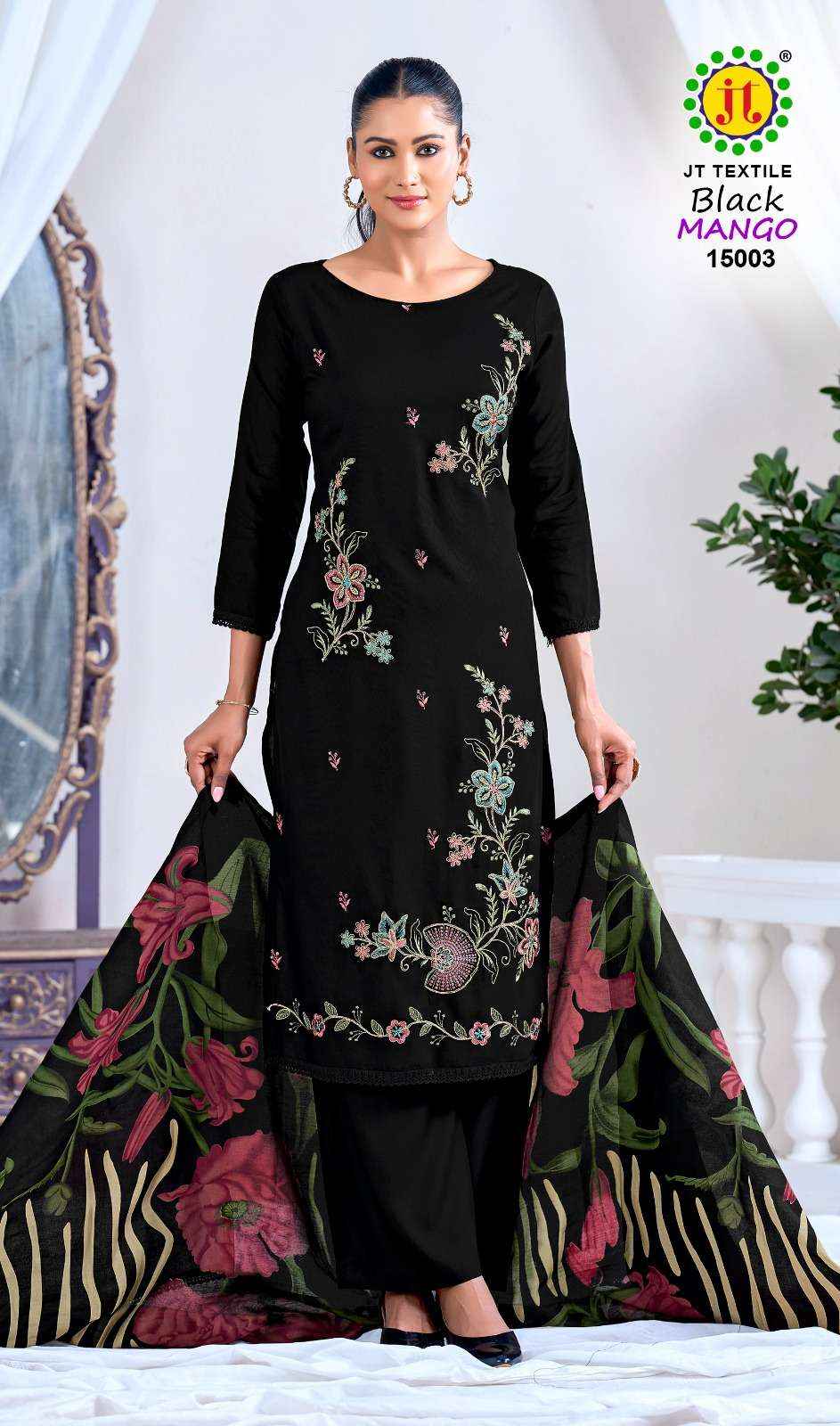 Jt Black Mango Vol 15 Rayon Pakistani Dress Material Wholesale Price ( 5 Pcs Catalogue )