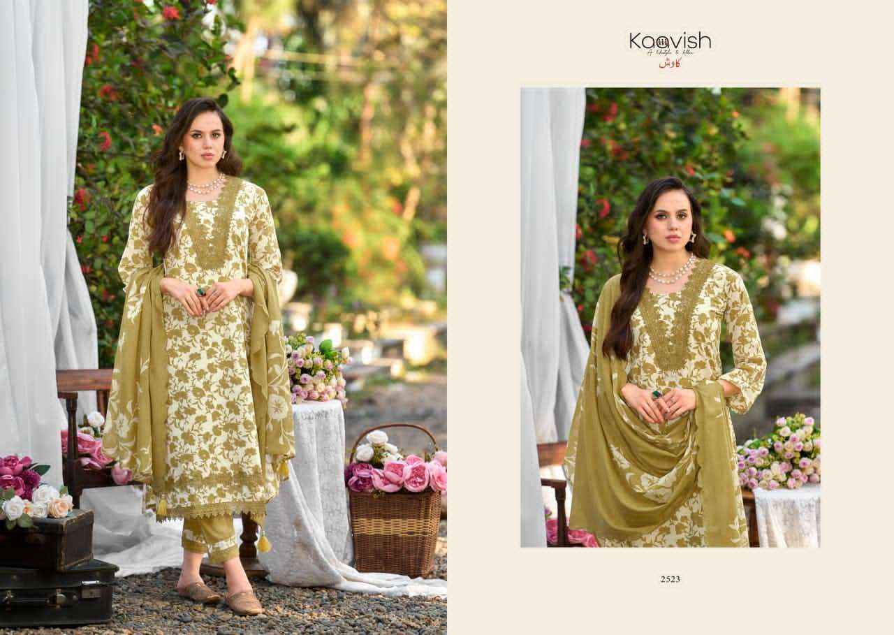 Kaavish Zulfilen Pure Lawn Cotton Ladies Dress Material Wholesale Collection ( 4 Pcs Catalog )