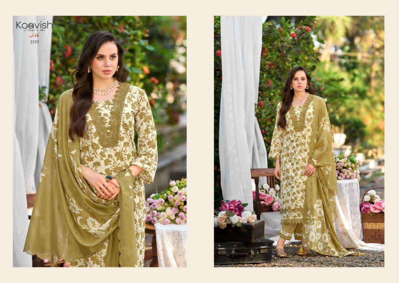Kaavish Zulfilen Pure Lawn Cotton Ladies Dress Material Wholesale Collection ( 4 Pcs Catalog )