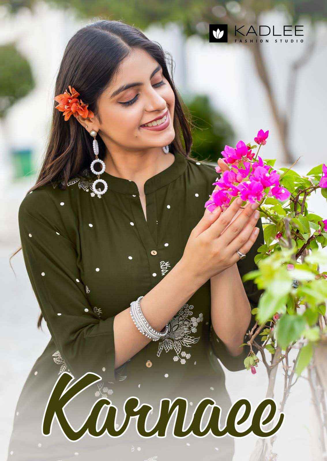 Kadlee Karnaee Premium Wear Kurti Bottom Pair Dress Collection ( 6 Pcs Catalog )
