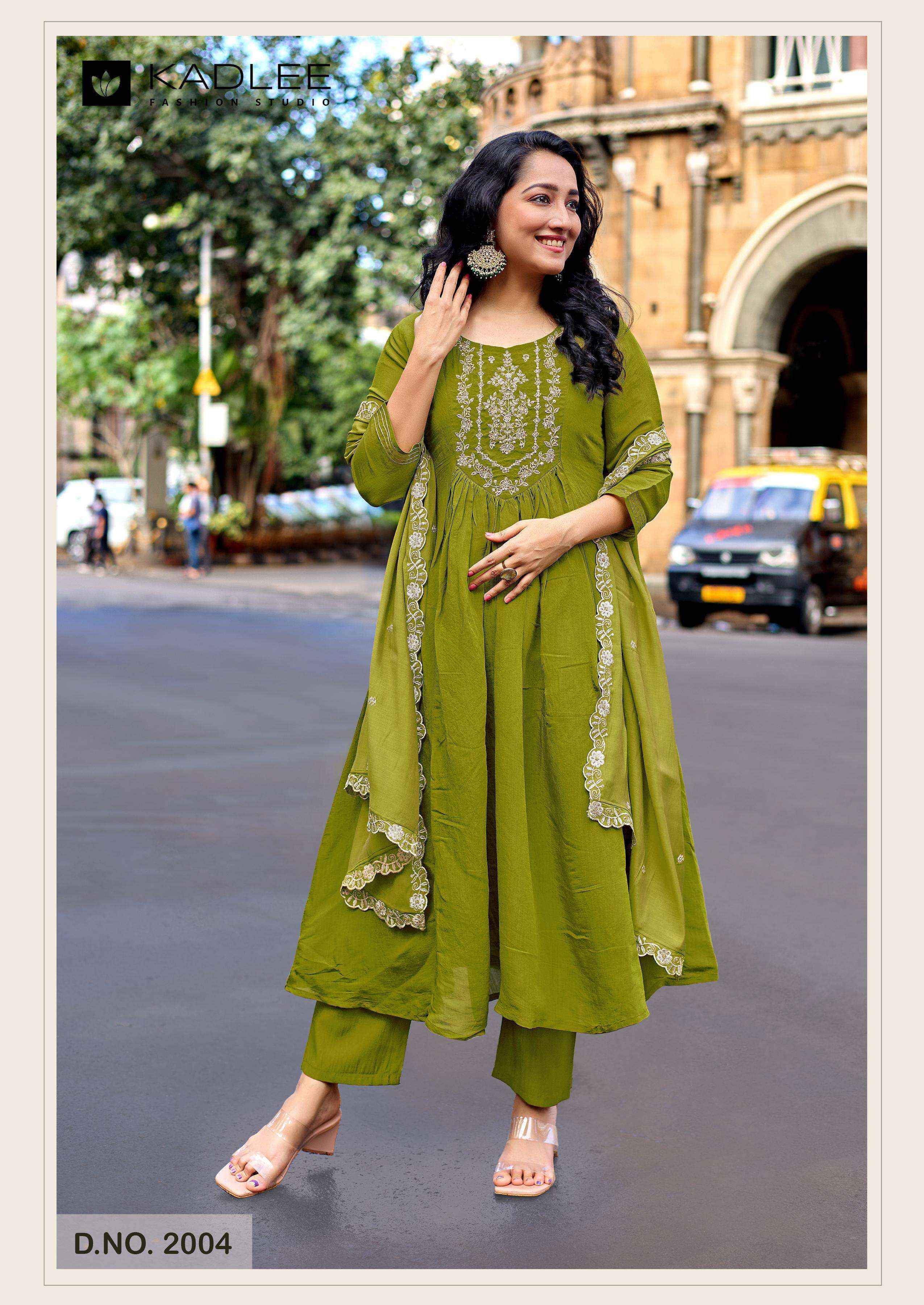 Kadlee Shehnaz Chanderi Kurti Combo Set Collection ( 4 Pcs Catalog )