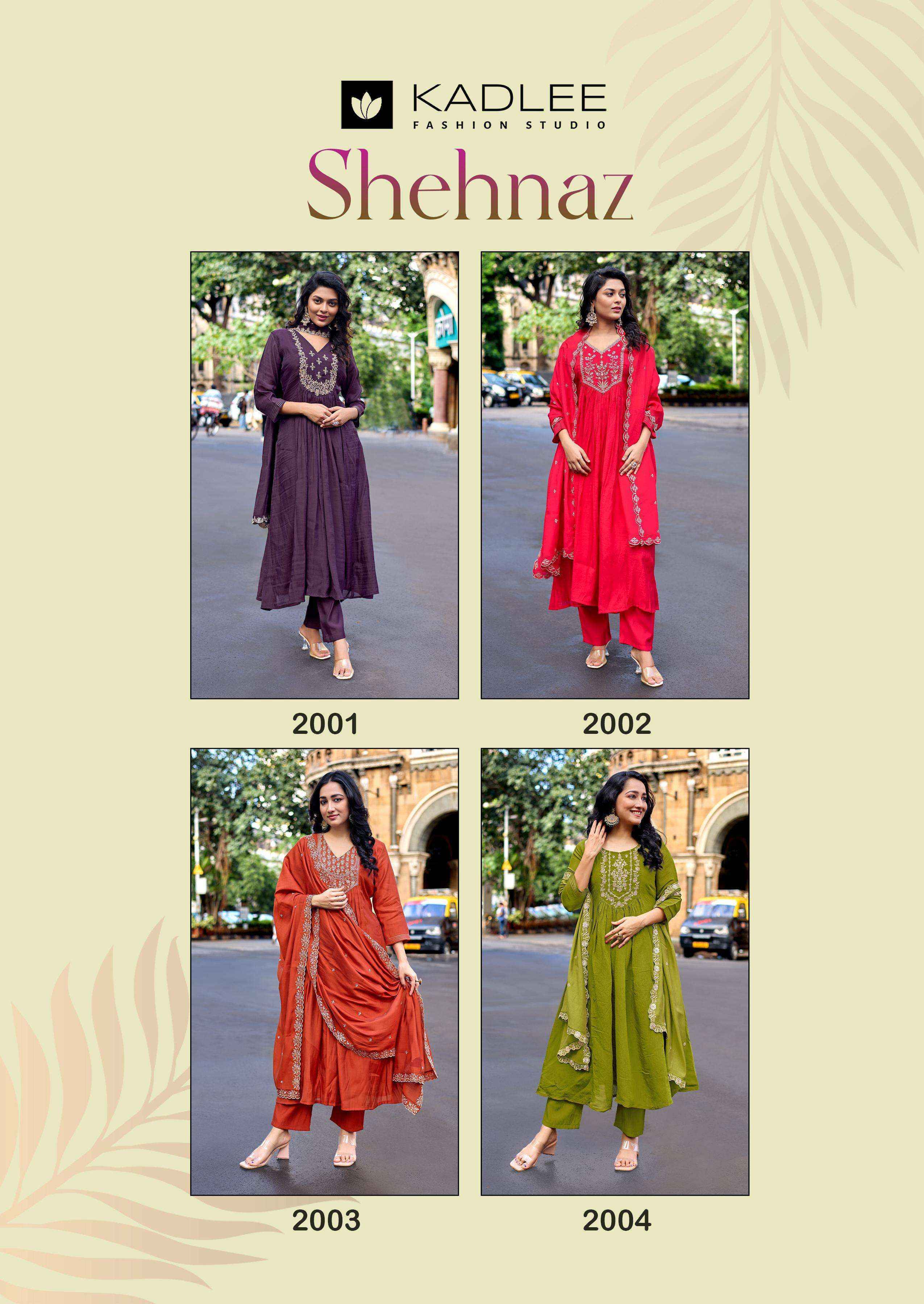 Kadlee Shehnaz Chanderi Kurti Combo Set Collection ( 4 Pcs Catalog )