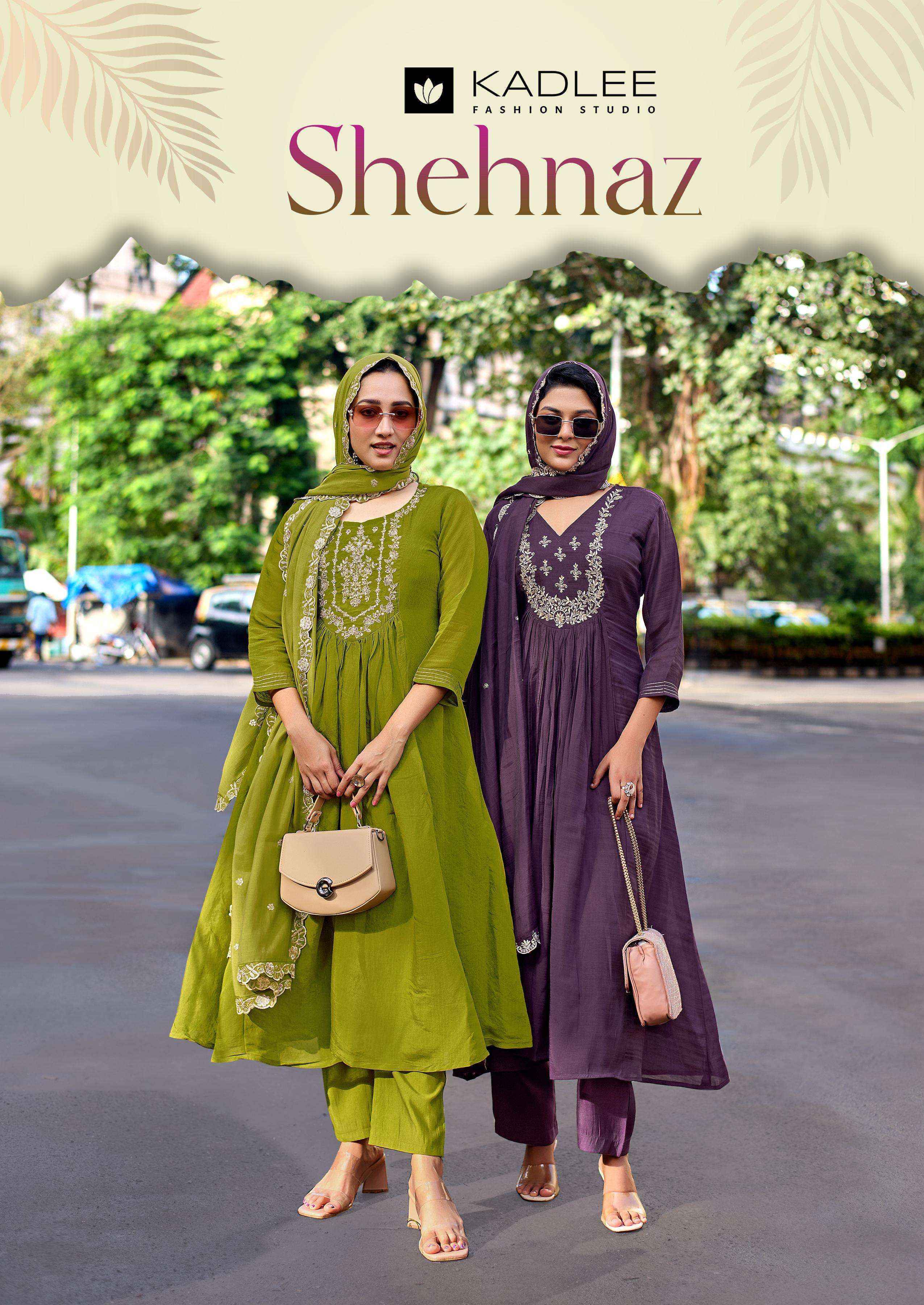 Kadlee Shehnaz Chanderi Kurti Combo Set Collection ( 4 Pcs Catalog )
