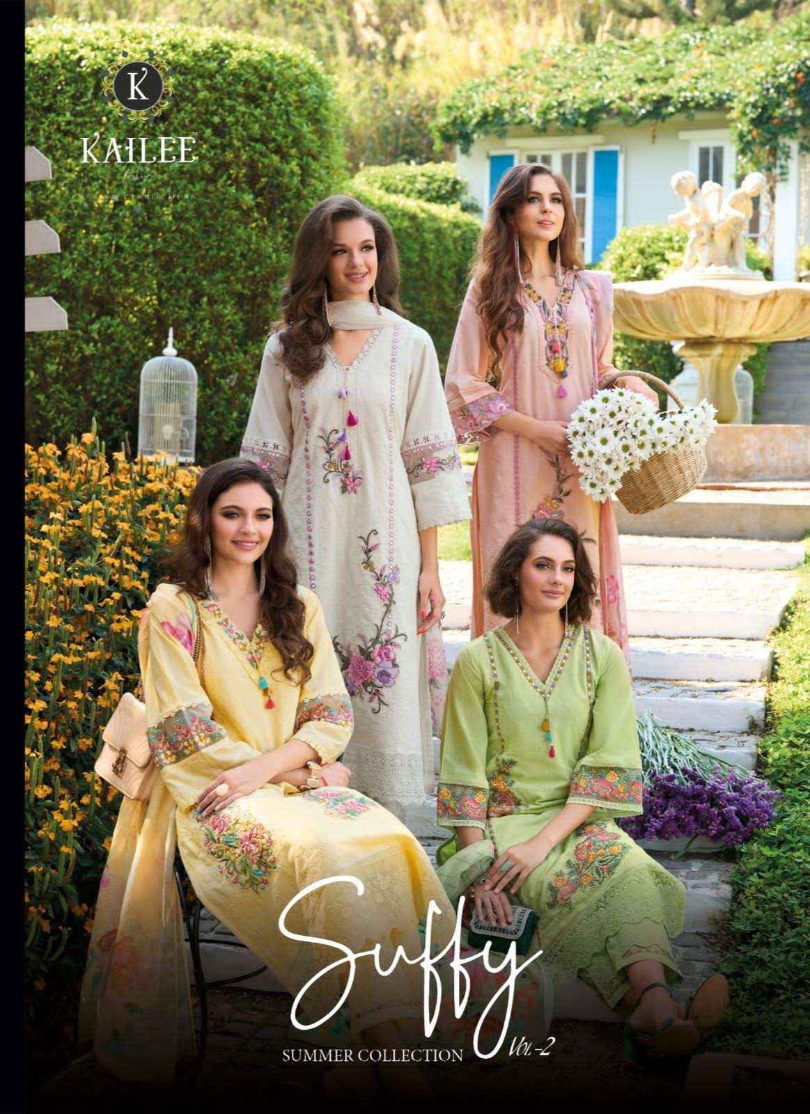 Kailee Suffy Vol 2 Pure Chiknakari Designer Readymade Suits Wholesale Price ( 4 Pcs Catalogue )