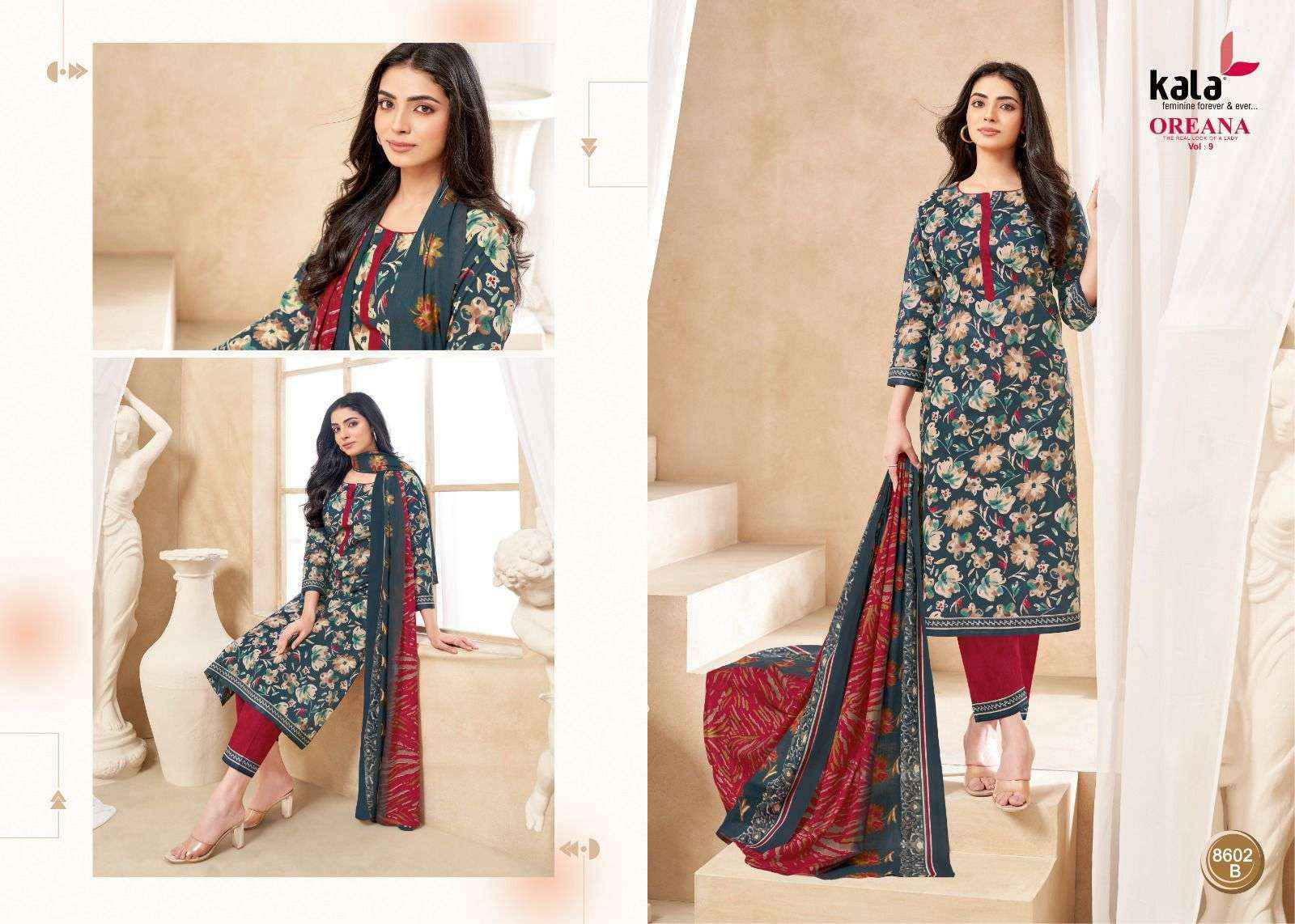 KALA FASHION OREANA VOL 9 COTTON JAIPURI PRINT DRESS COLLECTION ( 12 PCS CATALOG )