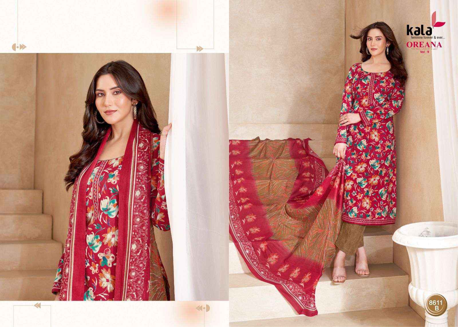 KALA FASHION OREANA VOL 9 COTTON JAIPURI PRINT DRESS COLLECTION ( 12 PCS CATALOG )