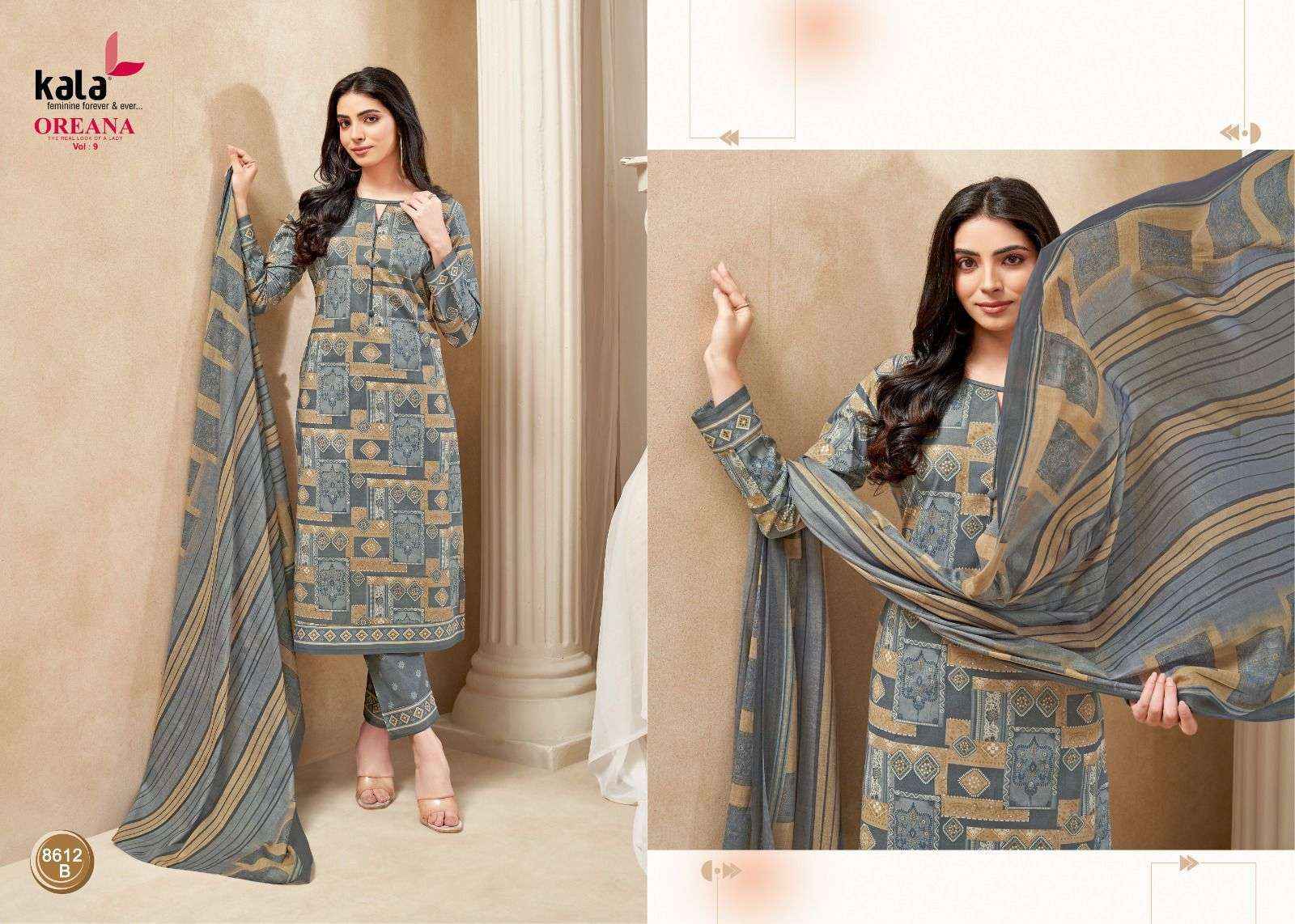 KALA FASHION OREANA VOL 9 COTTON JAIPURI PRINT DRESS COLLECTION ( 12 PCS CATALOG )