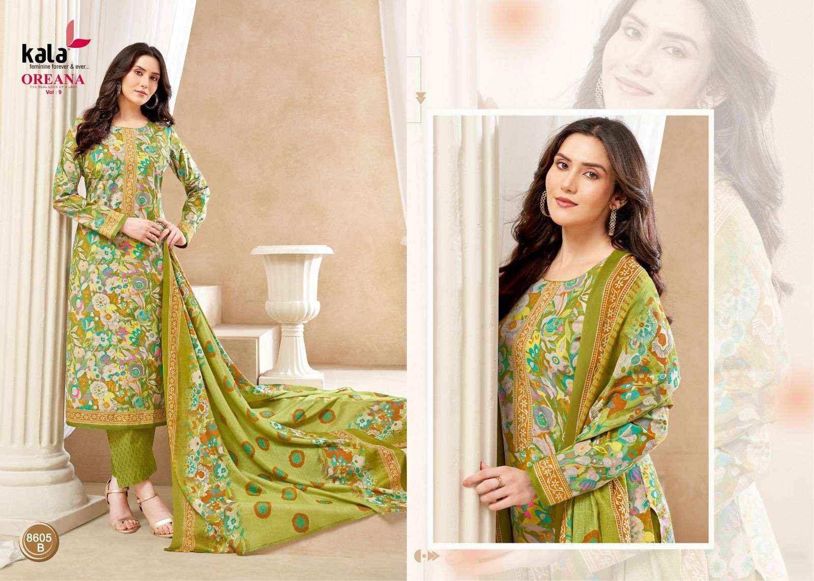 KALA FASHION OREANA VOL 9 COTTON JAIPURI PRINT DRESS COLLECTION ( 12 PCS CATALOG )