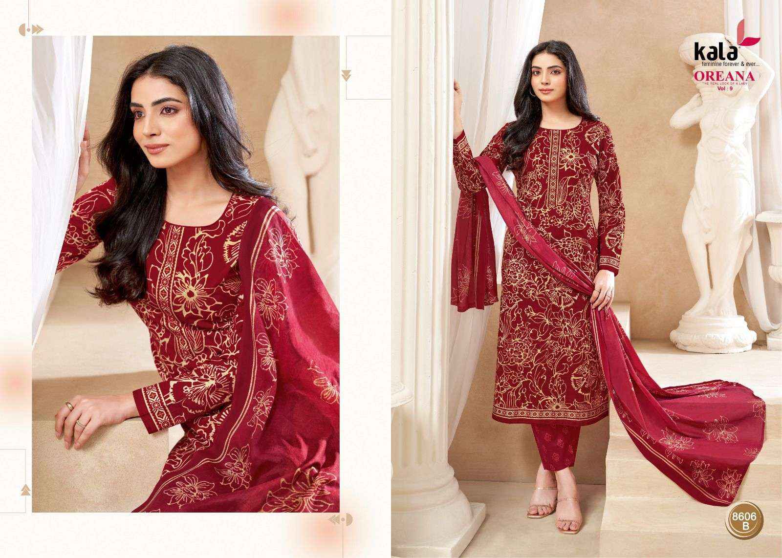 KALA FASHION OREANA VOL 9 COTTON JAIPURI PRINT DRESS COLLECTION ( 12 PCS CATALOG )