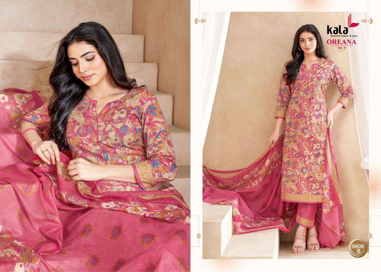 KALA FASHION OREANA VOL 9 COTTON JAIPURI PRINT DRESS COLLECTION ( 12 PCS CATALOG )