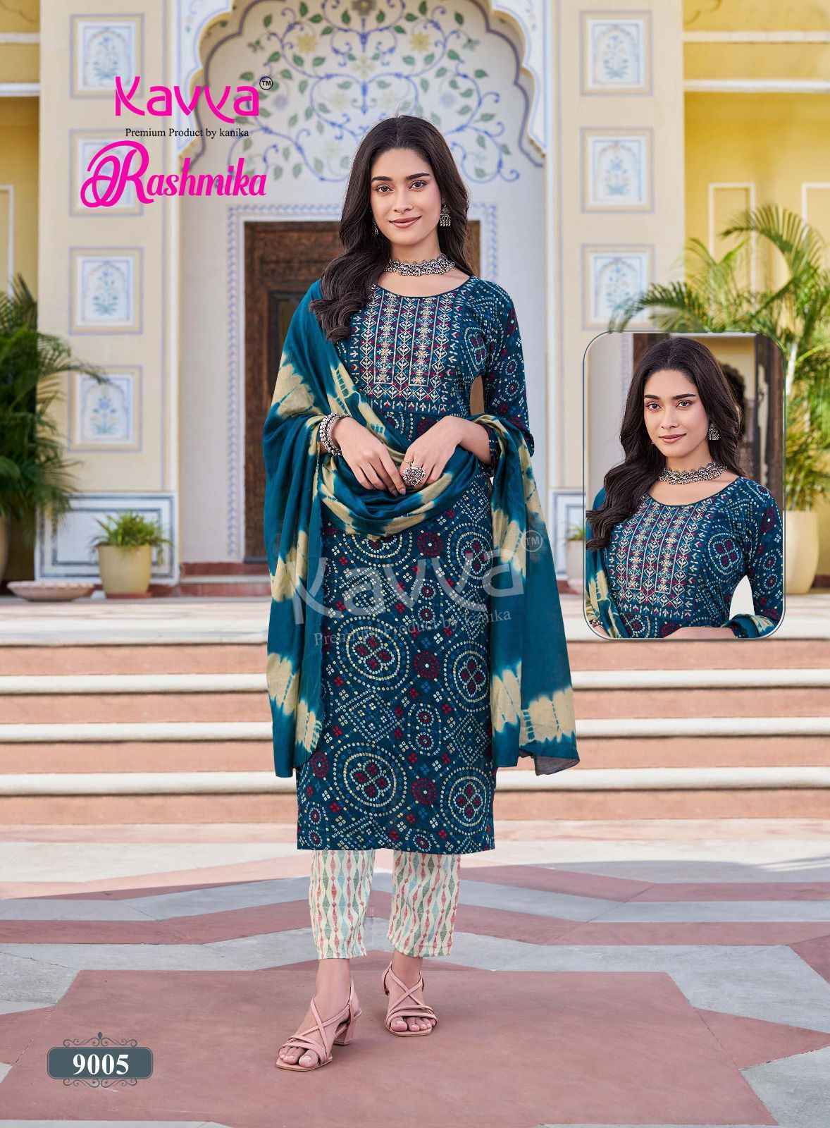 Kavya Rashmika Vol 9 Rayon Readymade Suits Wholesale ( 10 pcs Catalogue )