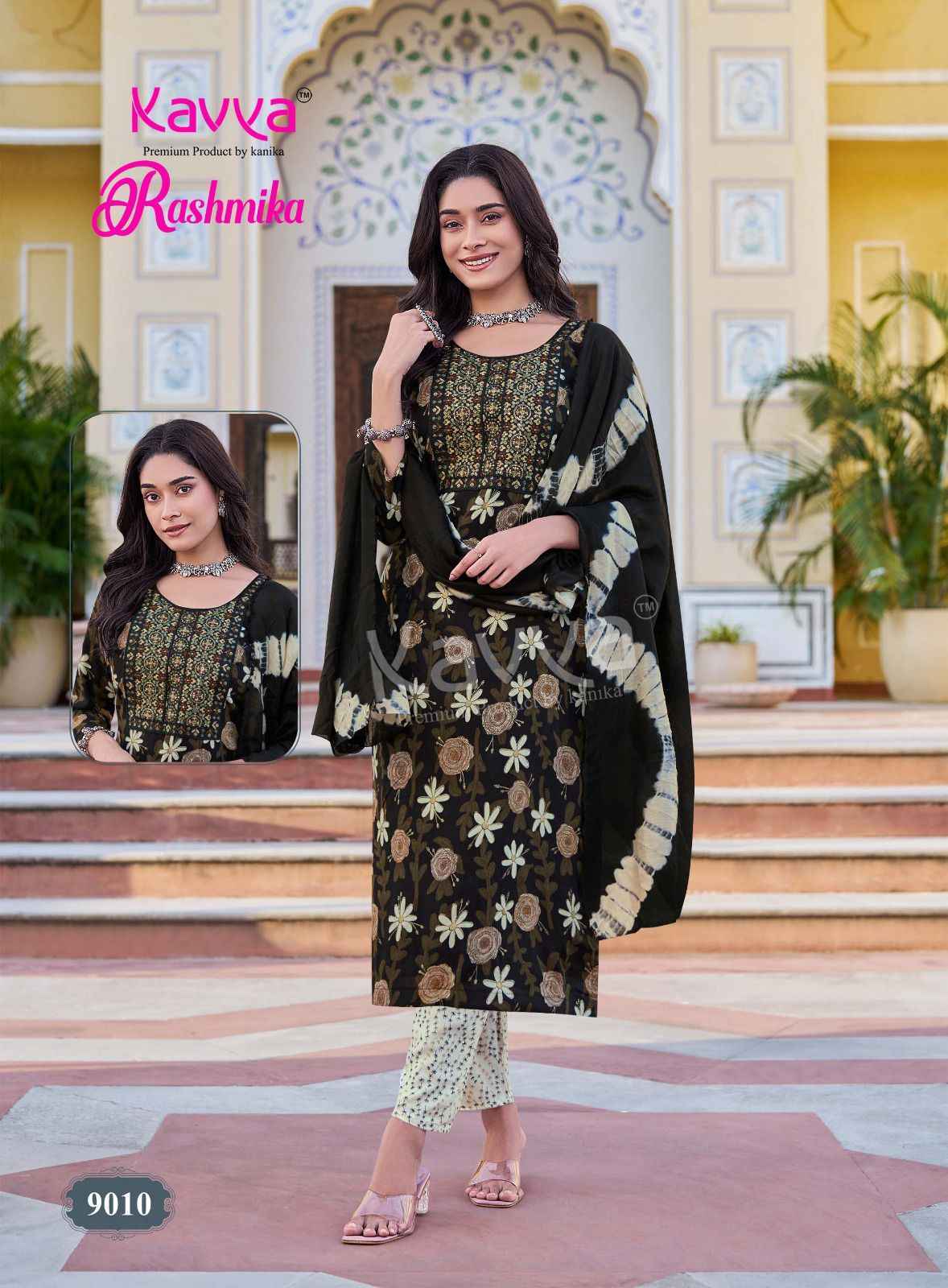Kavya Rashmika Vol 9 Rayon Readymade Suits Wholesale ( 10 pcs Catalogue )