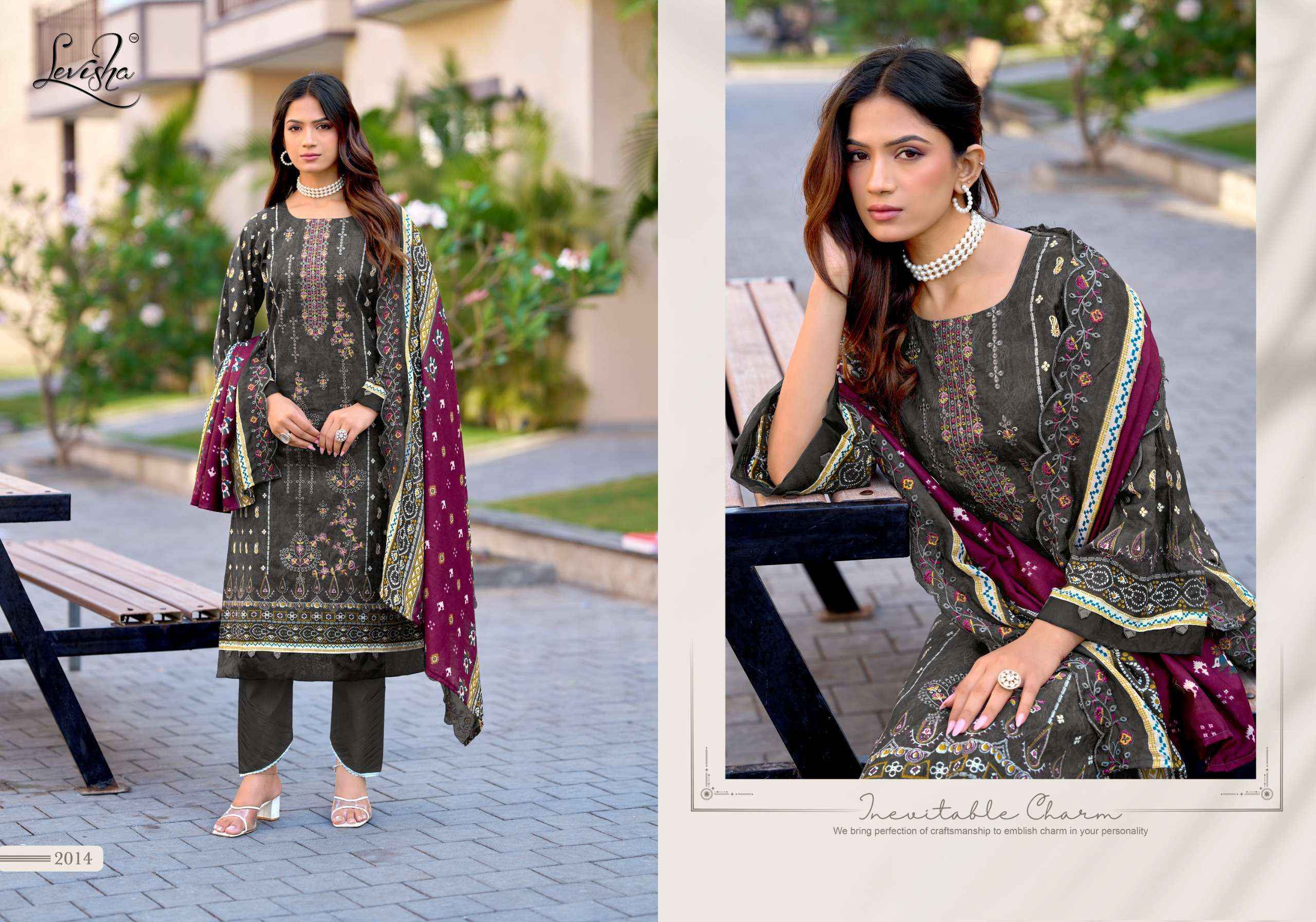 Levisha Madhubala Vol 14 Lawn Cotton Dress Material Wholesale Surat ( 8 pcs Catalogue )