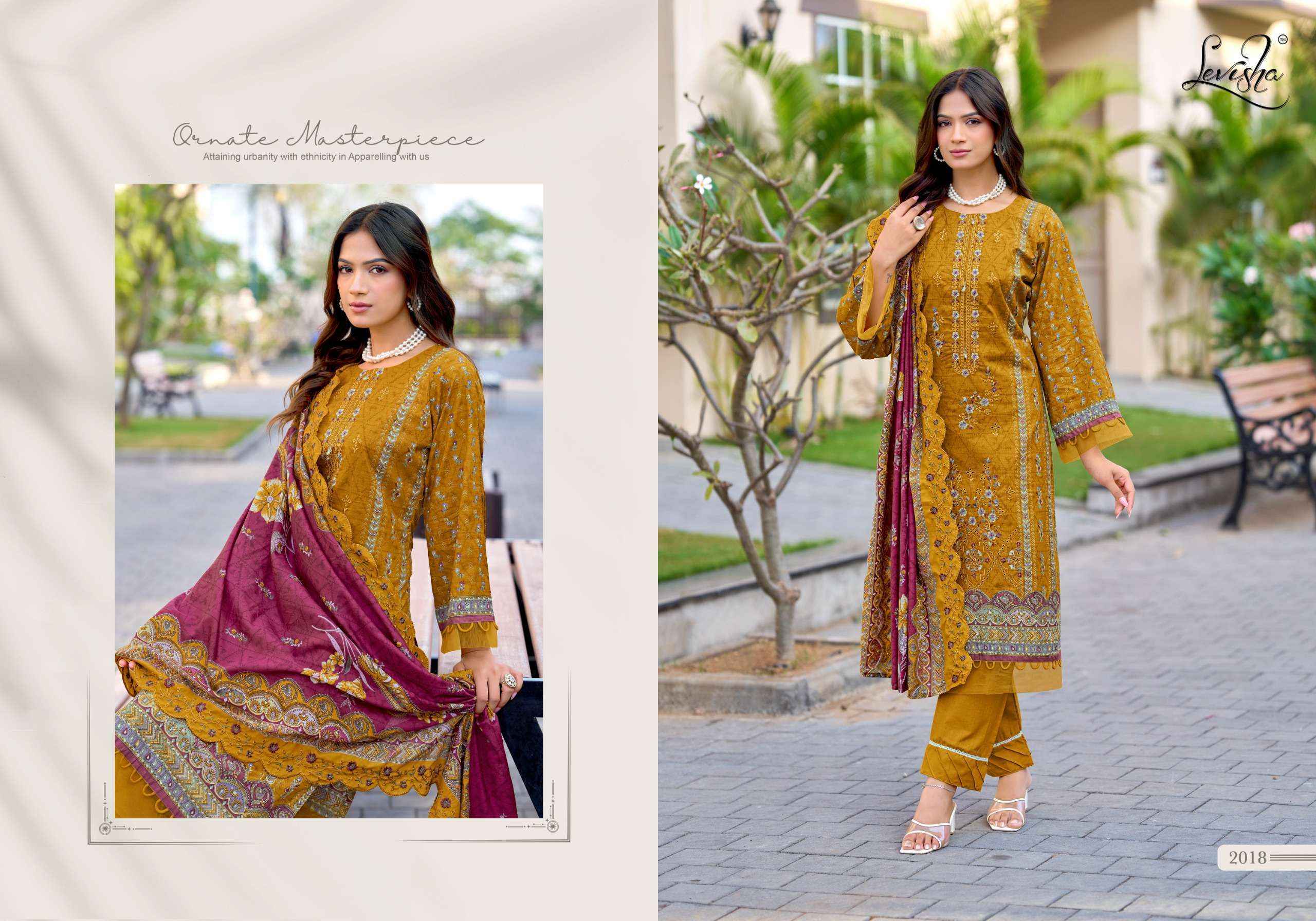 Levisha Madhubala Vol 14 Lawn Cotton Dress Material Wholesale Surat ( 8 pcs Catalogue )