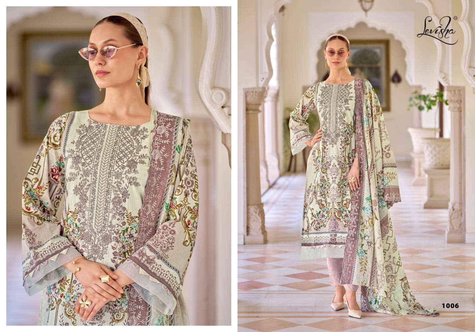 Levisha Needal Wonder Nx Cotton Pakistani Style Dress Material Collection ( 8 Pcs Catalog )
