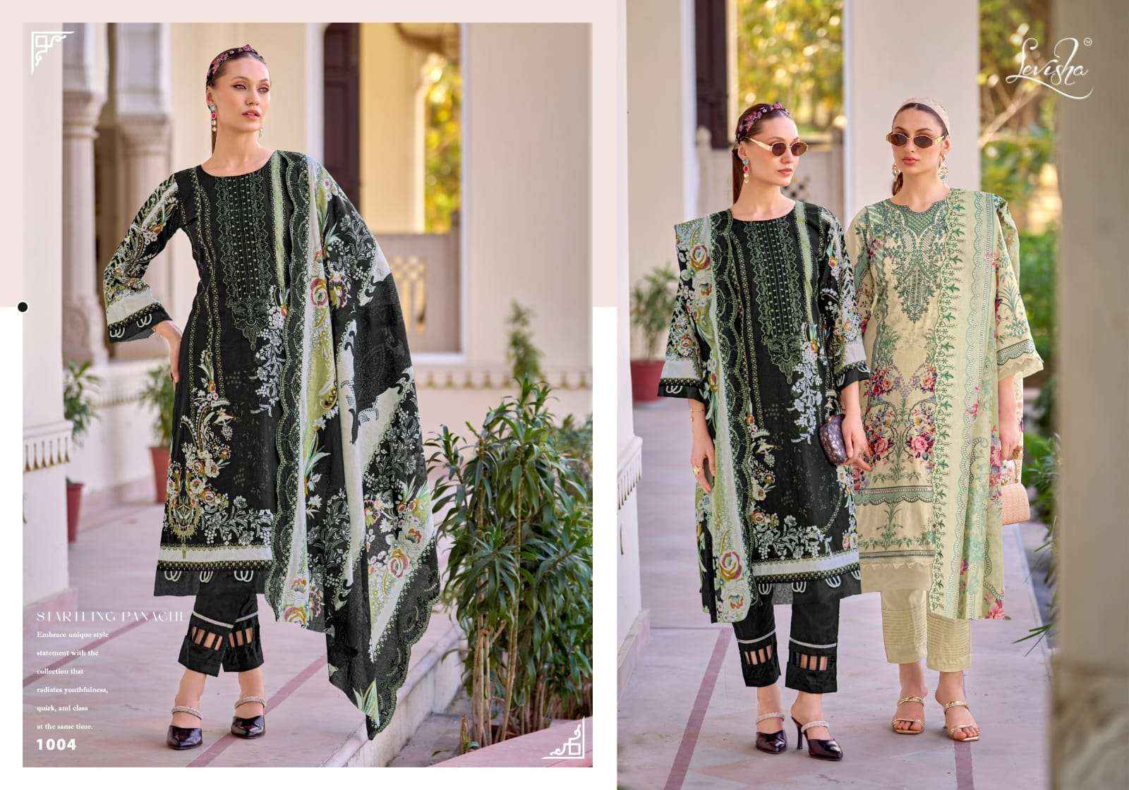 Levisha Needal Wonder Nx Cotton Pakistani Style Dress Material Collection ( 8 Pcs Catalog )
