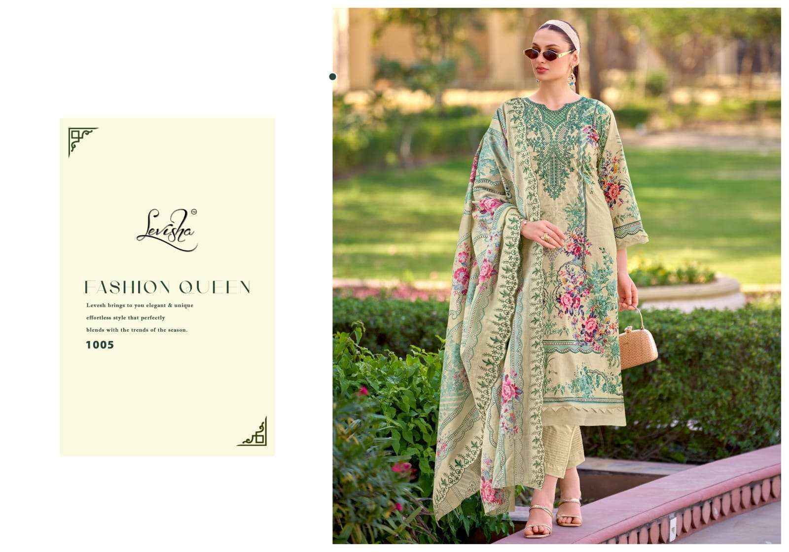 Levisha Needal Wonder Nx Cotton Pakistani Style Dress Material Collection ( 8 Pcs Catalog )